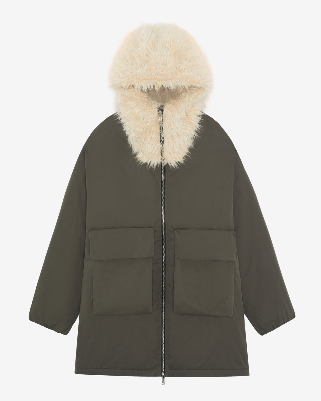Cole Buxton | Wool Hooded Parka | Mens | Khaki