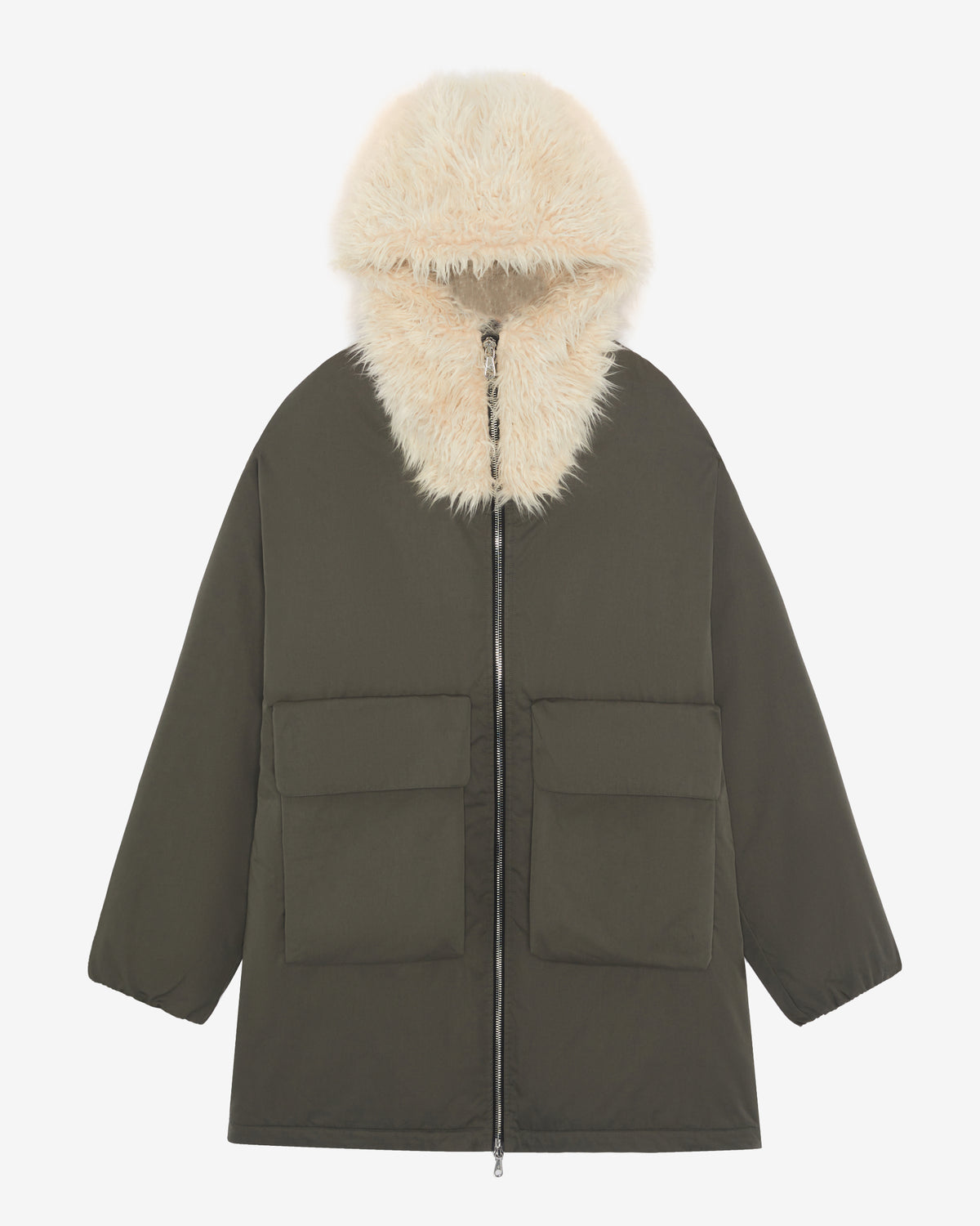 Cole Buxton | Wool Hooded Parka | Mens | Khaki