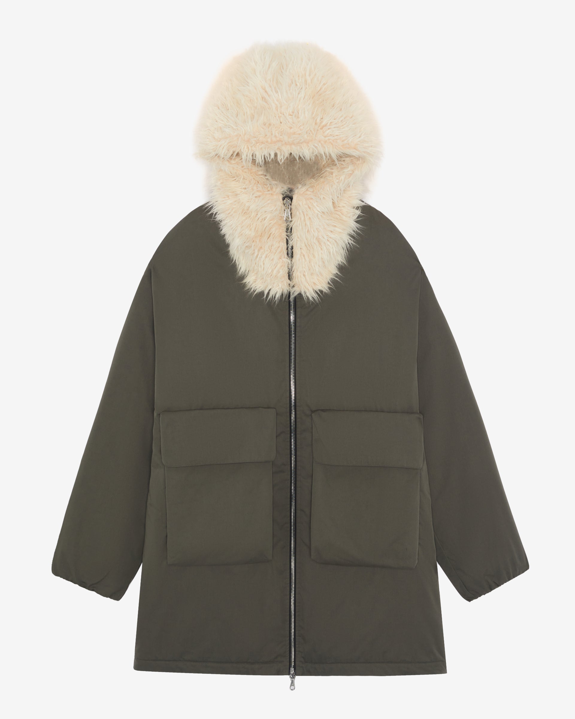 Cole Buxton | Wool Hooded Parka | Mens | Khaki