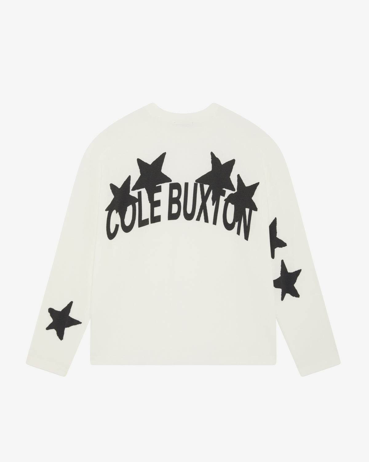 Cole Buxton | Waffle Painted Star Long Sleeve T-Shirt | Mens | Vintage White
