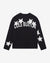 Cole Buxton | Waffle Painted Star Long Sleeve T-Shirt | Mens | Black