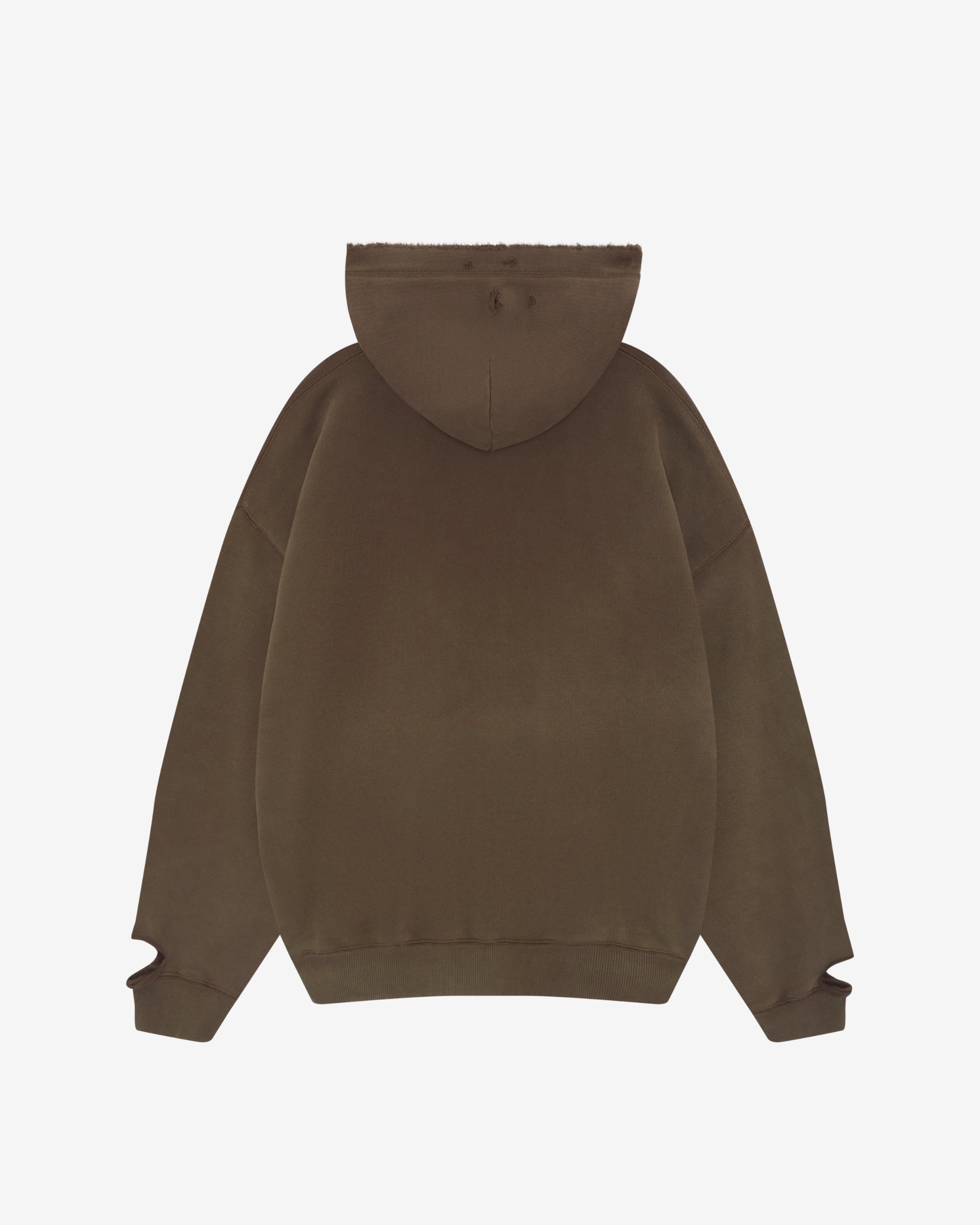 Cole Buxton | Distressed Hoodie | Mens | Washed Brown