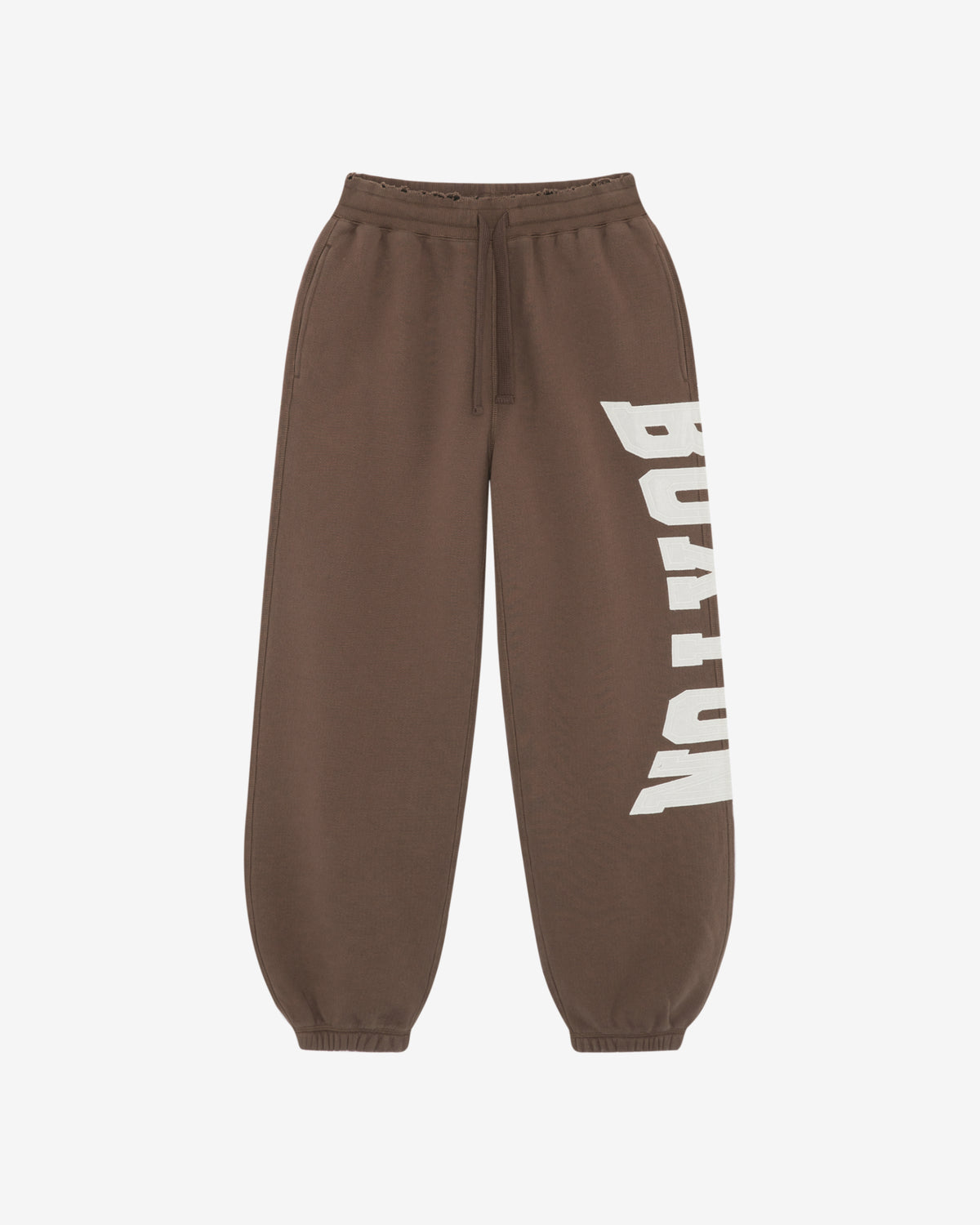 Cole Buxton | Distressed Applique Sweatpants | Mens | Brown