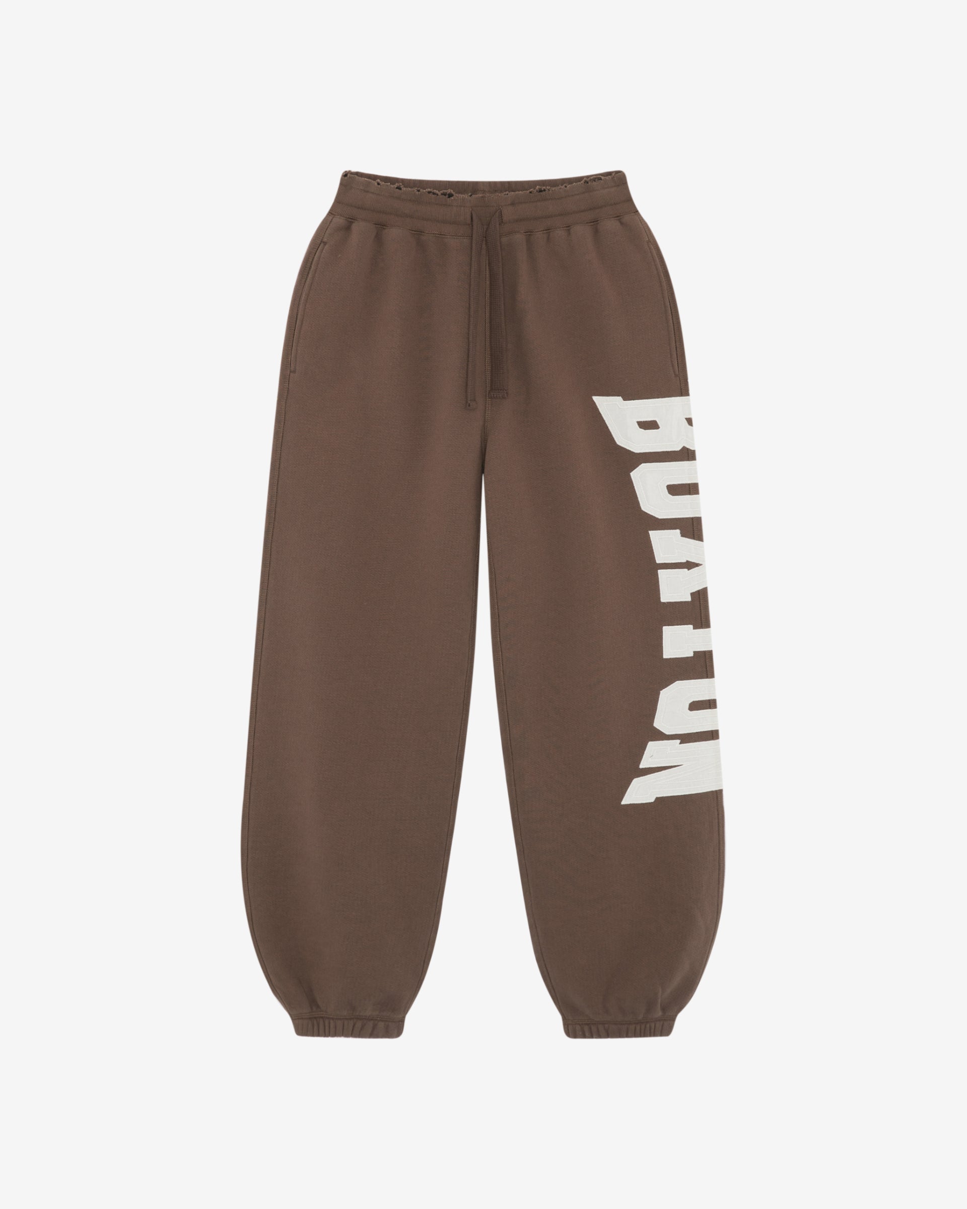 Cole Buxton | Distressed Applique Sweatpants | Mens | Brown