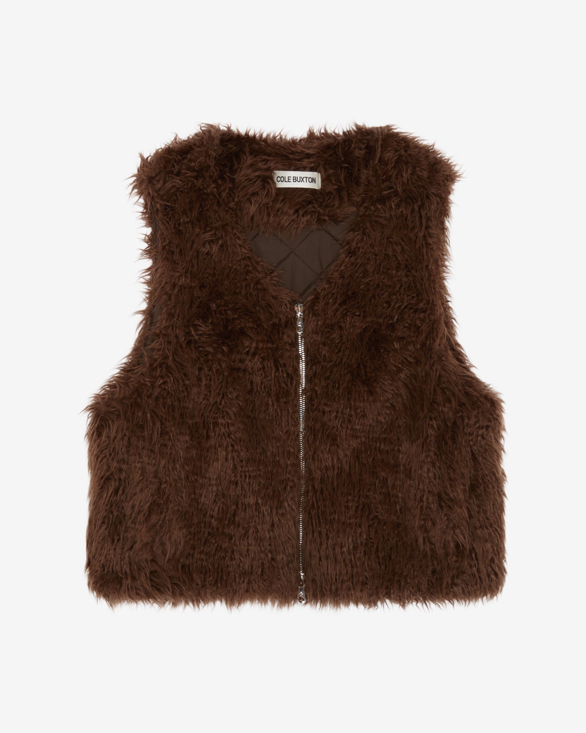 Cole Buxton | Mohair Gilet | Mens | Brown