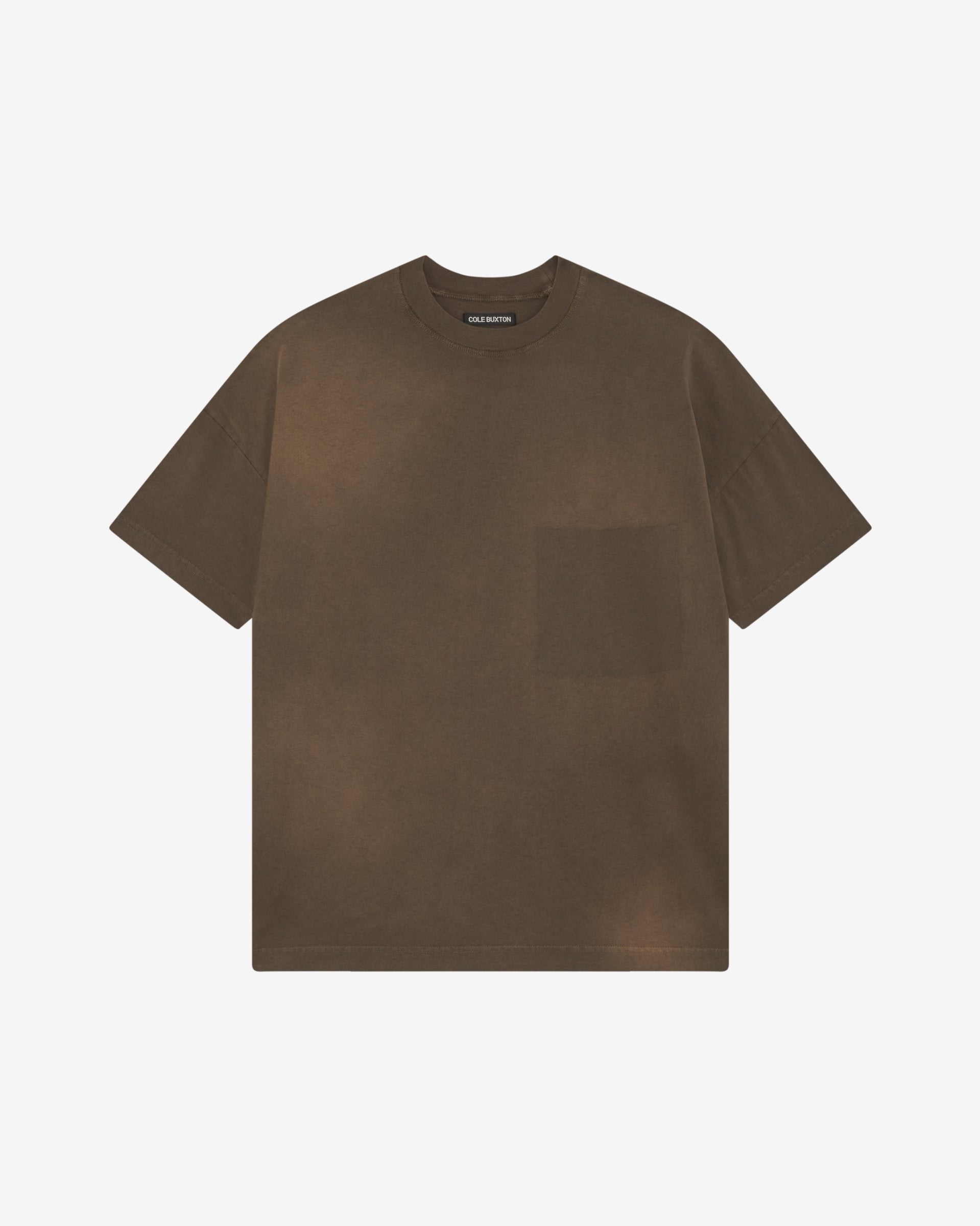Cole Buxton | Pocket Fade T-Shirt | Mens | Washed Brown
