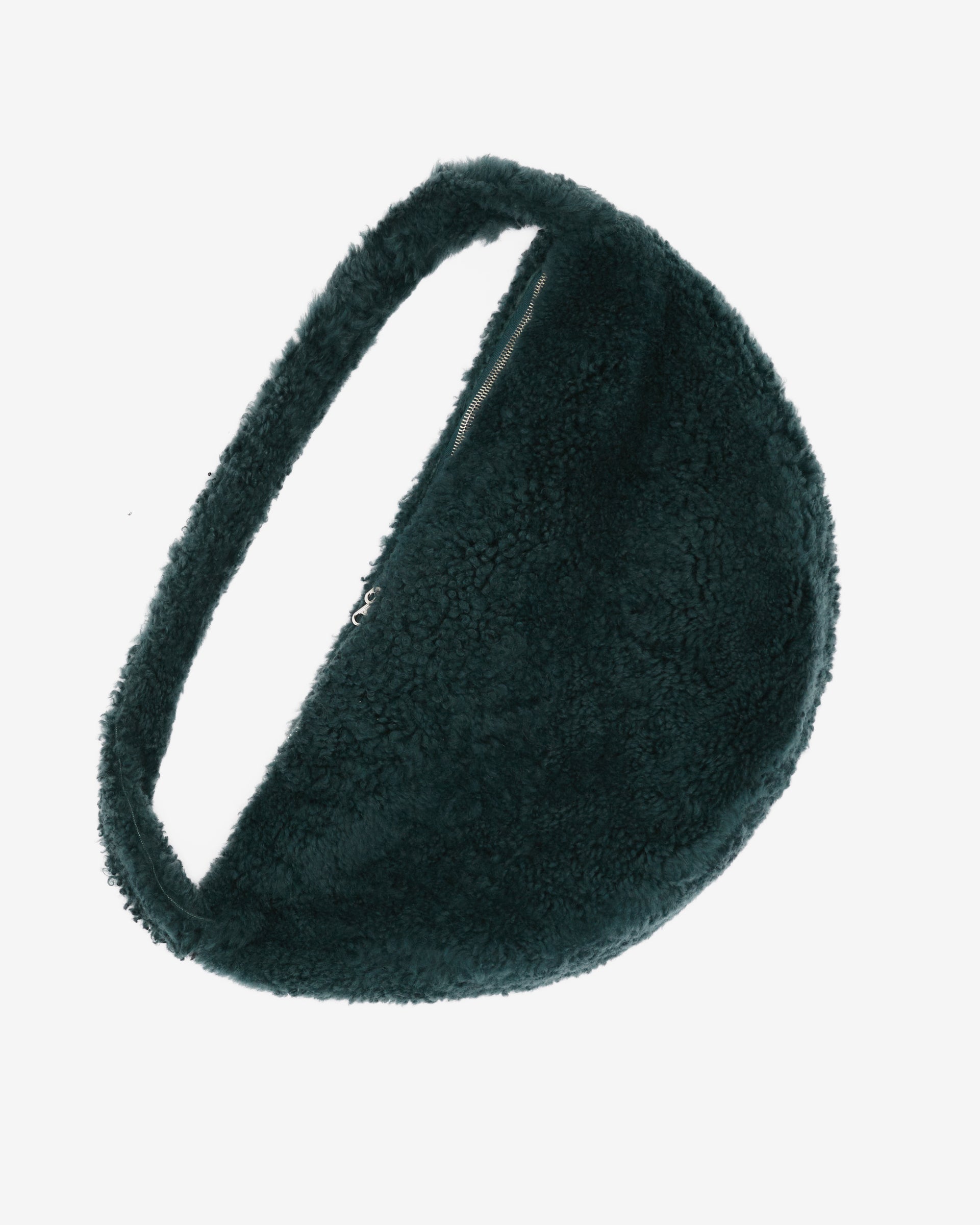 Cole Buxton | Shearling Sling Bag | Mens | Forest Green