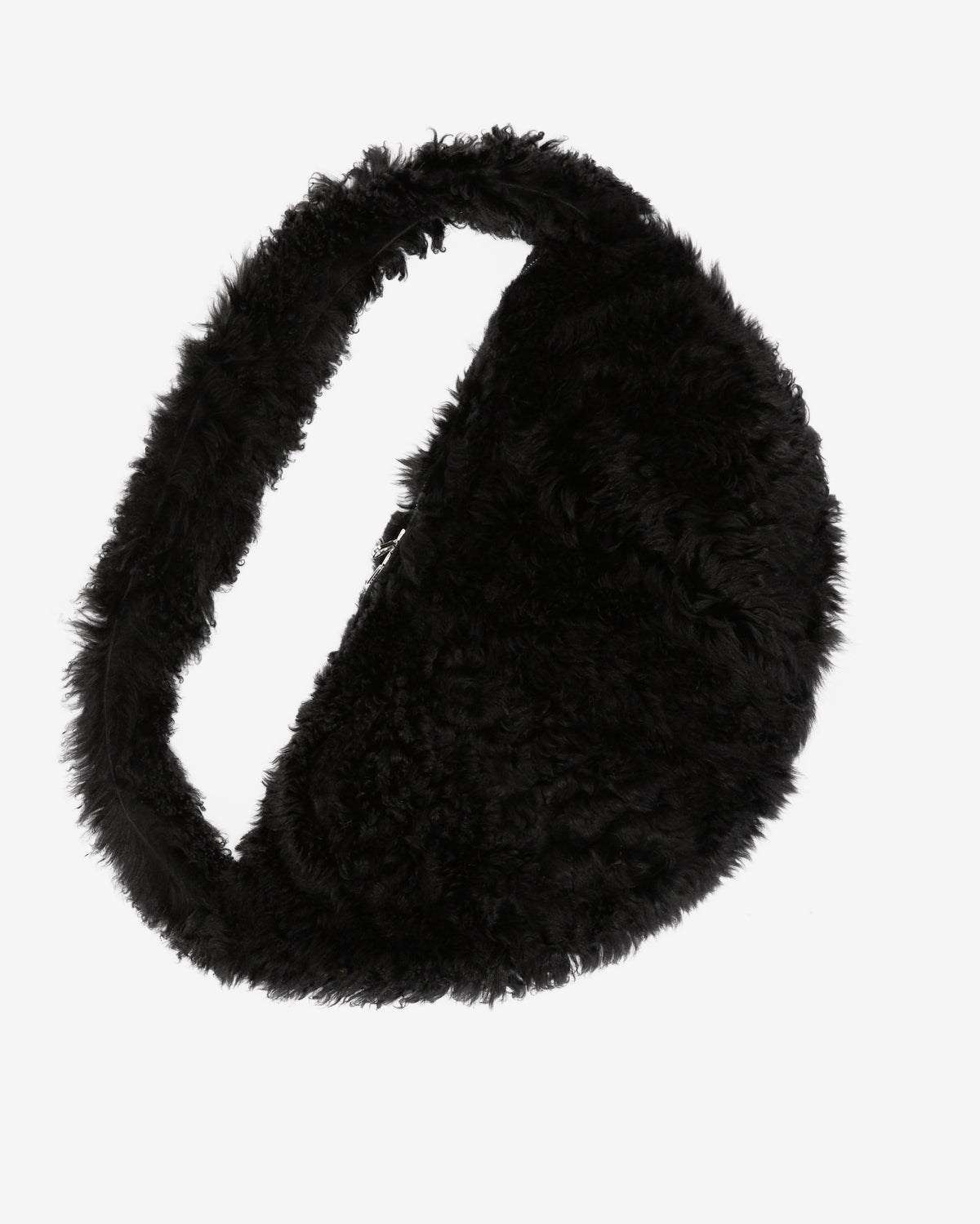 Cole Buxton | Curly Shearling Sling Bag | Mens | Black