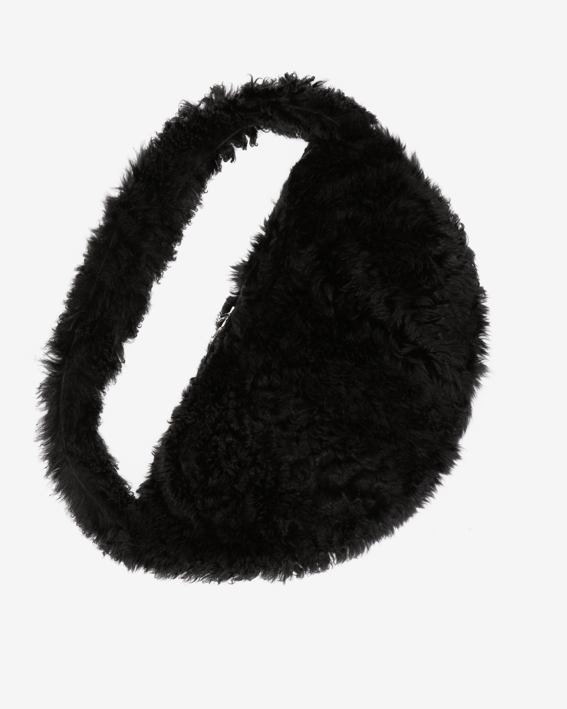 Cole Buxton | Curly Shearling Sling Bag | Mens | Black