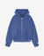 Cole Buxton | Distressed Zipped Hoodie | Mens | Washed Cobalt Blue