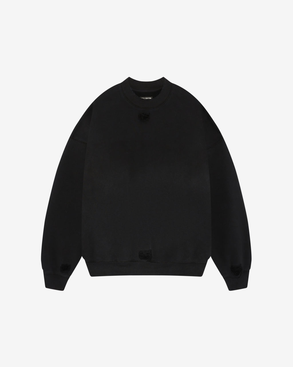 Cole Buxton | Distressed Sweatshirt | Mens | Washed Black