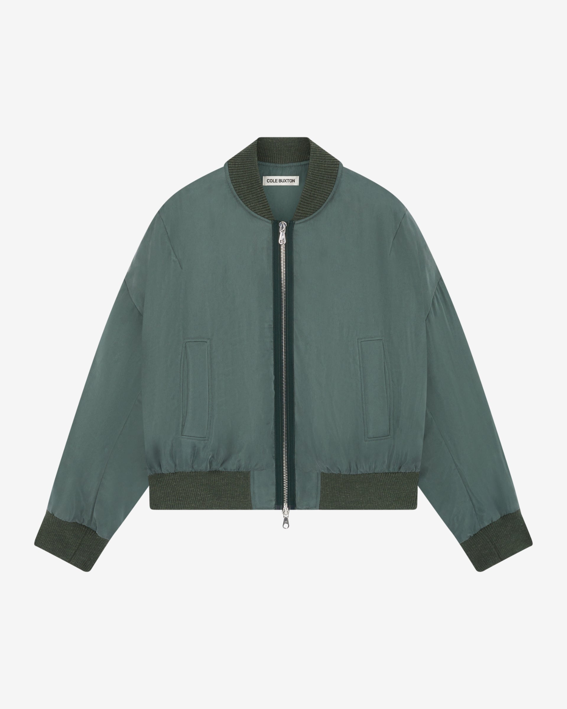 Cole Buxton | Cupro Bomber | Mens | Forest Green