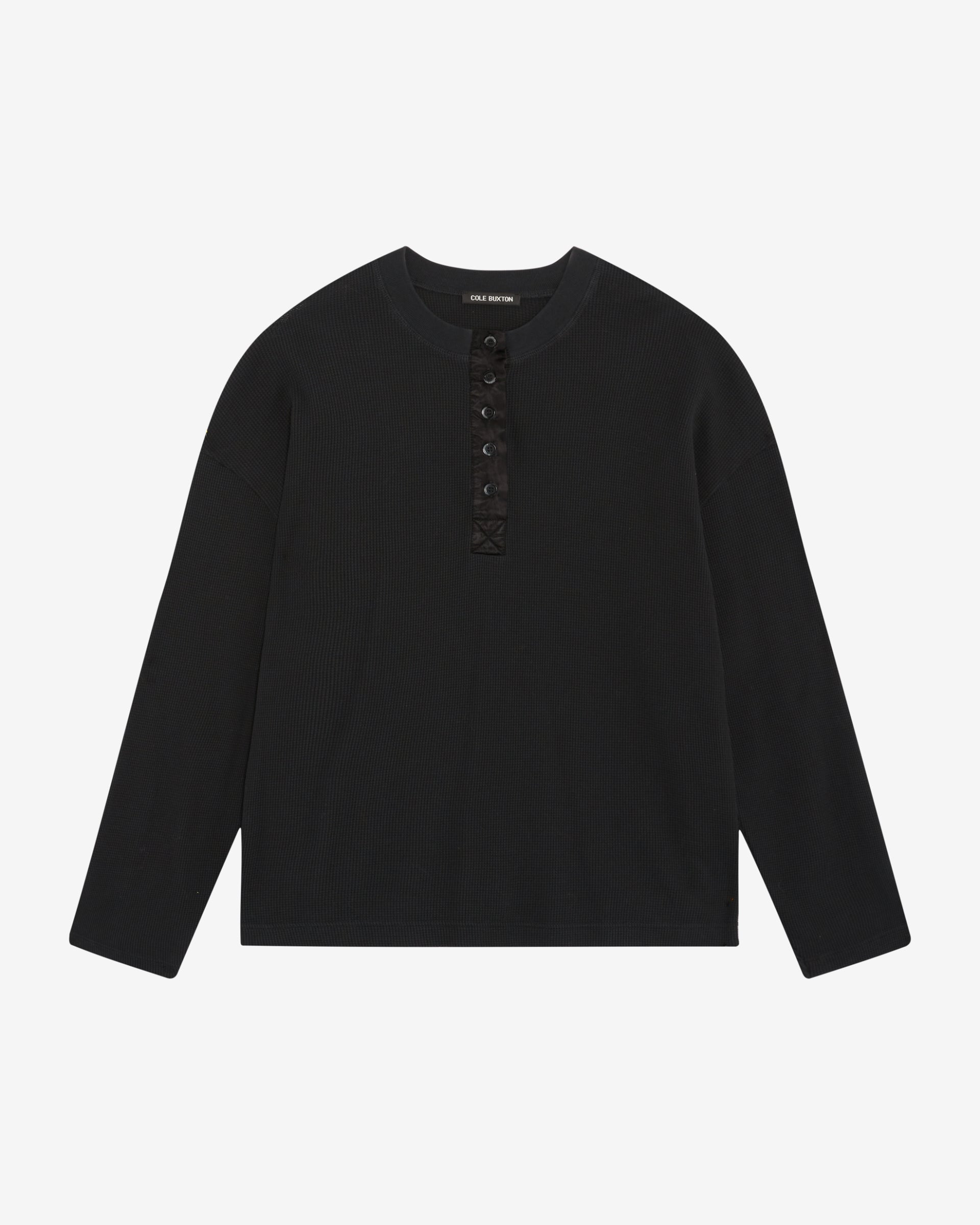 Cole Buxton | Henley Waffle | Mens | Black
