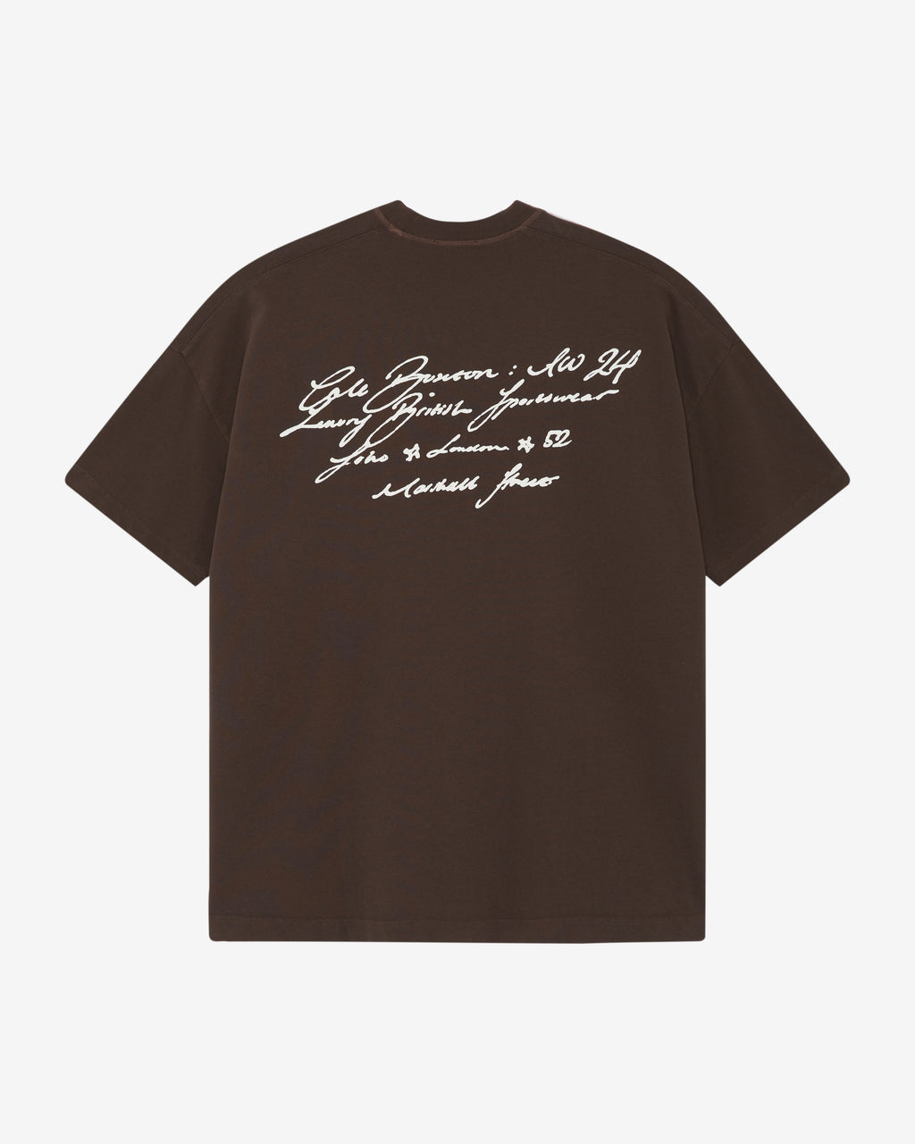 Cole Buxton | Script T-Shirt | Mens | Brown