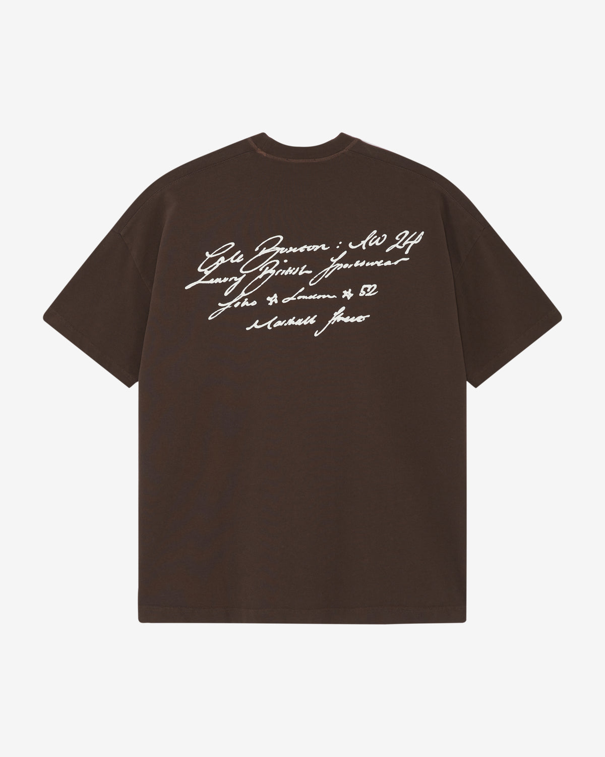 Cole Buxton | Script T-Shirt | Mens | Brown