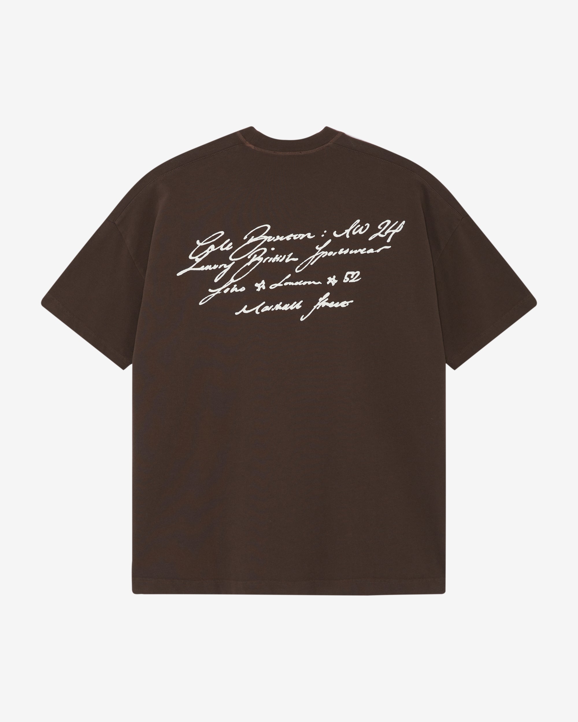 Cole Buxton | Script T-Shirt | Mens | Brown