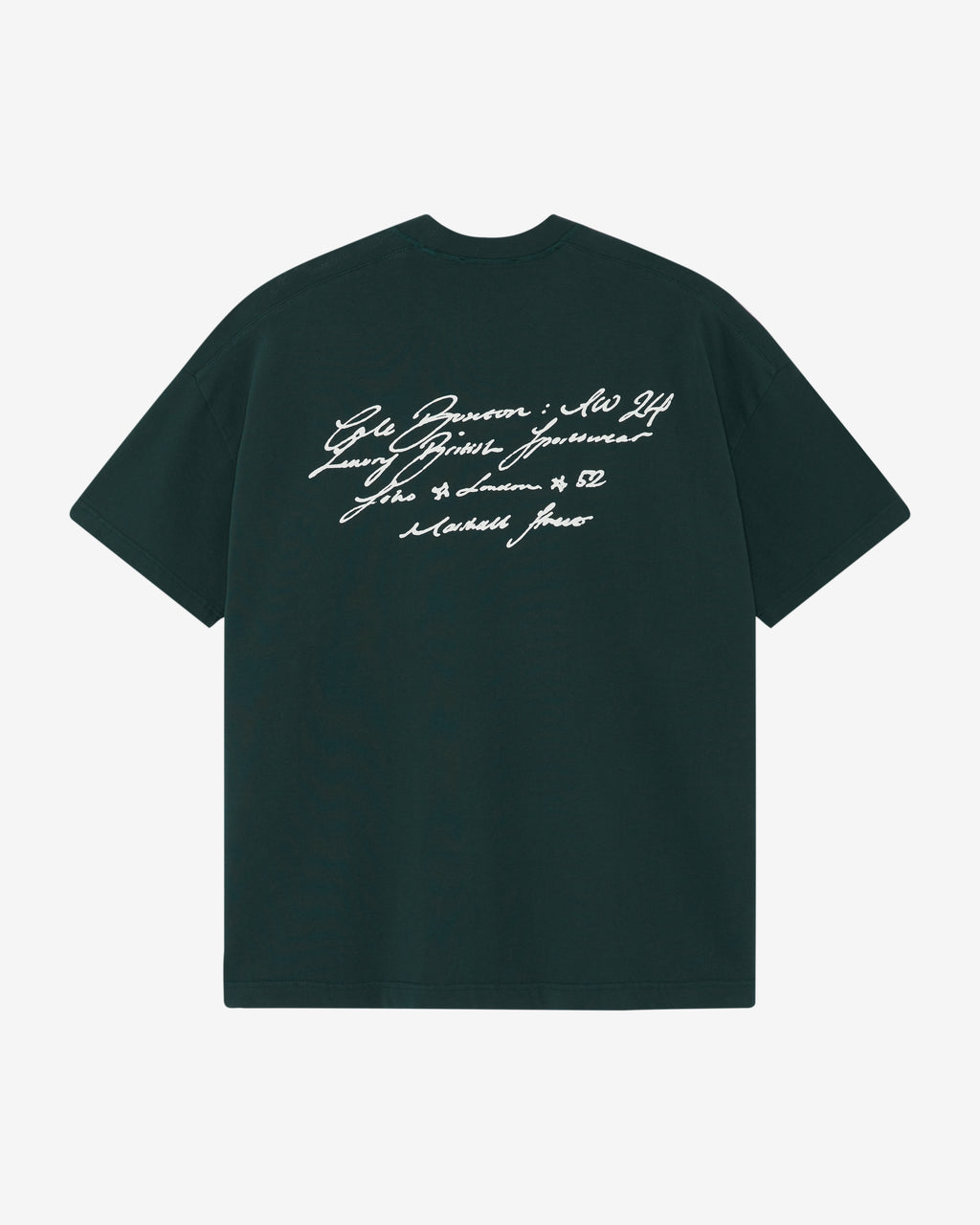 Cole Buxton | Script T-Shirt | Mens | Forest Green