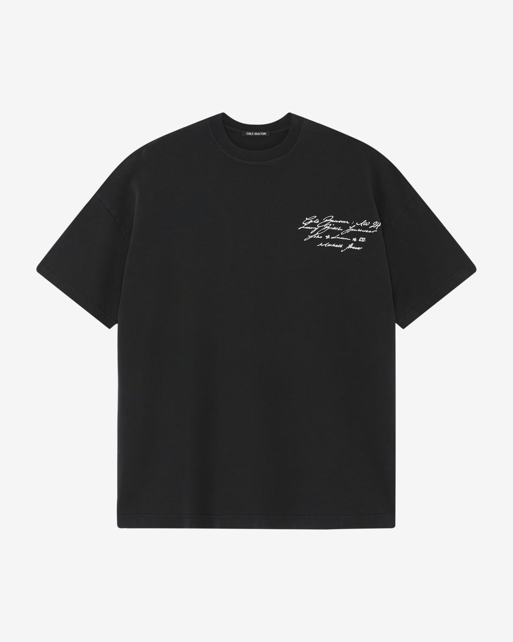 Cole Buxton | Script T-Shirt | Mens | Vintage Black