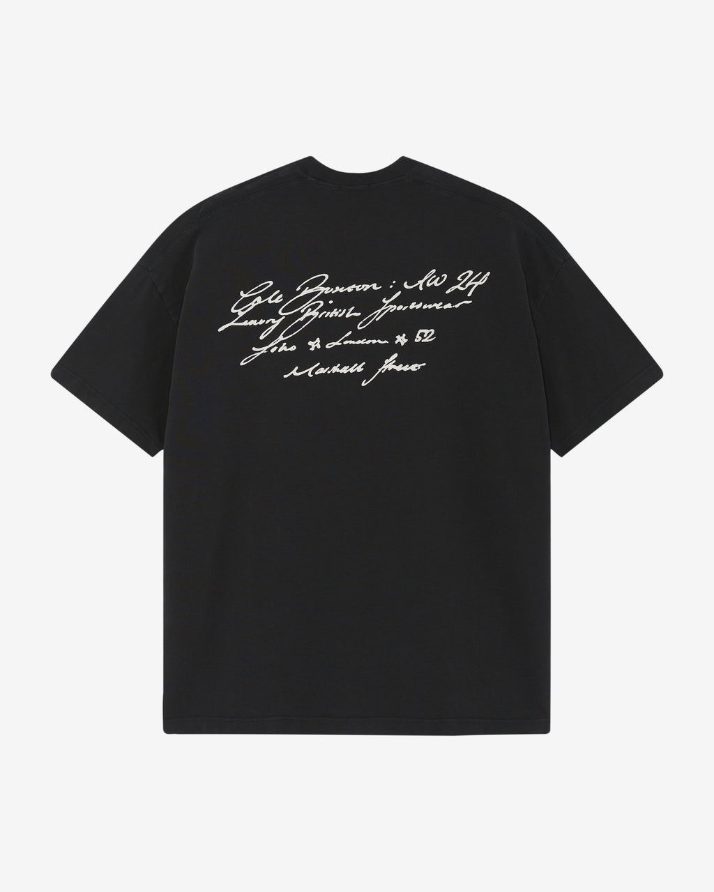 Cole Buxton | Script T-Shirt | Mens | Vintage Black