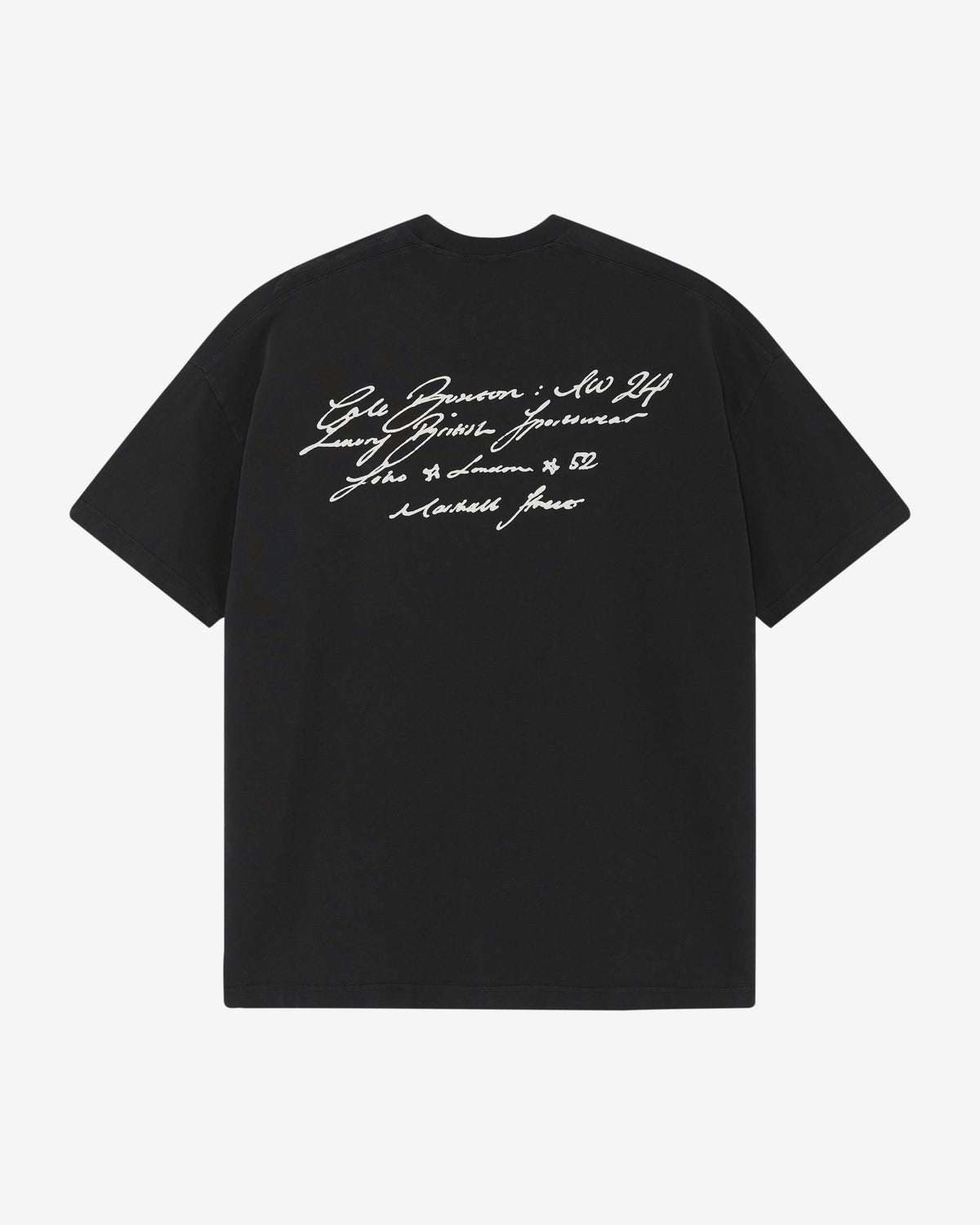 Cole Buxton | Script T-Shirt | Mens | Vintage Black