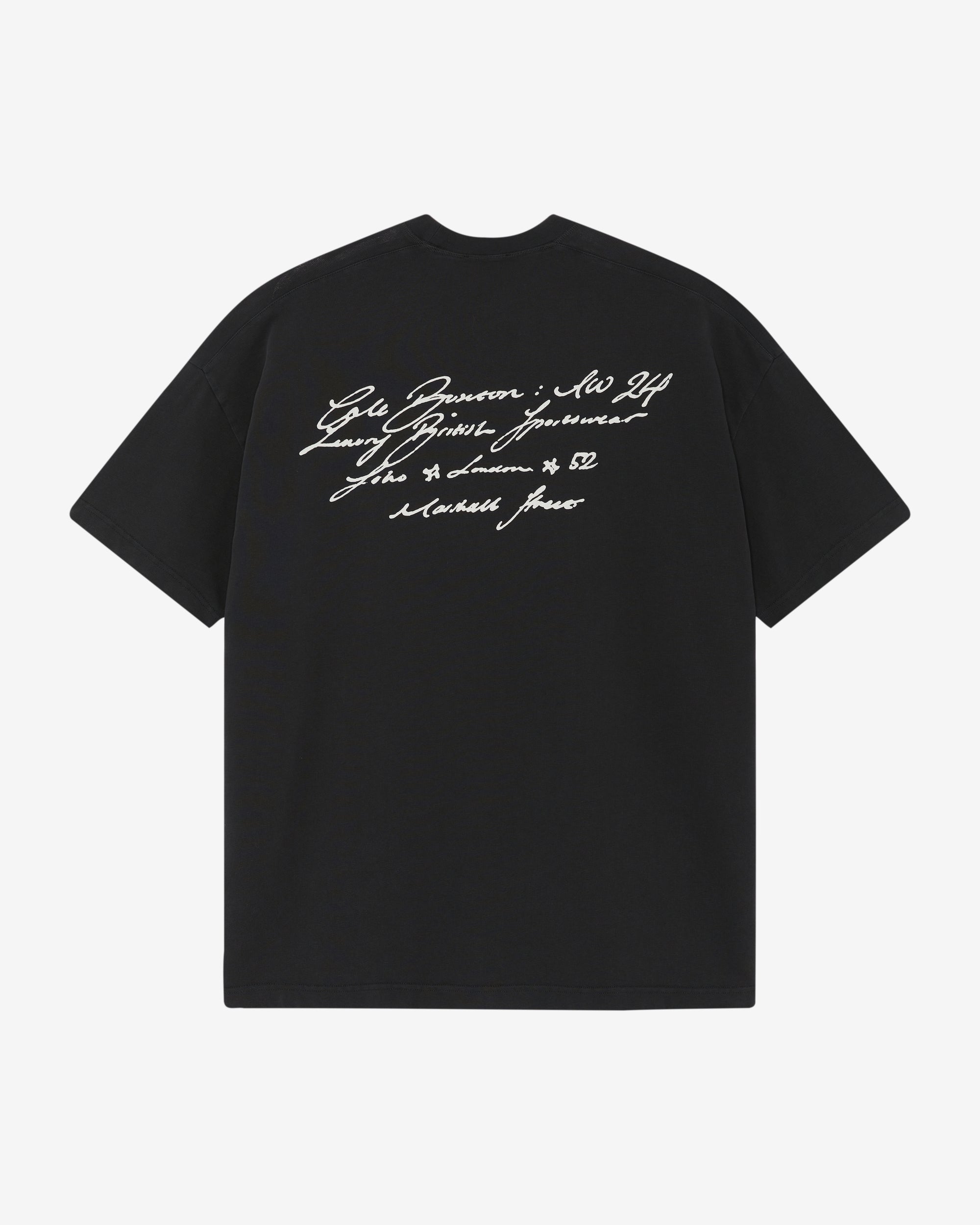 Cole Buxton | Script T-Shirt | Mens | Vintage Black