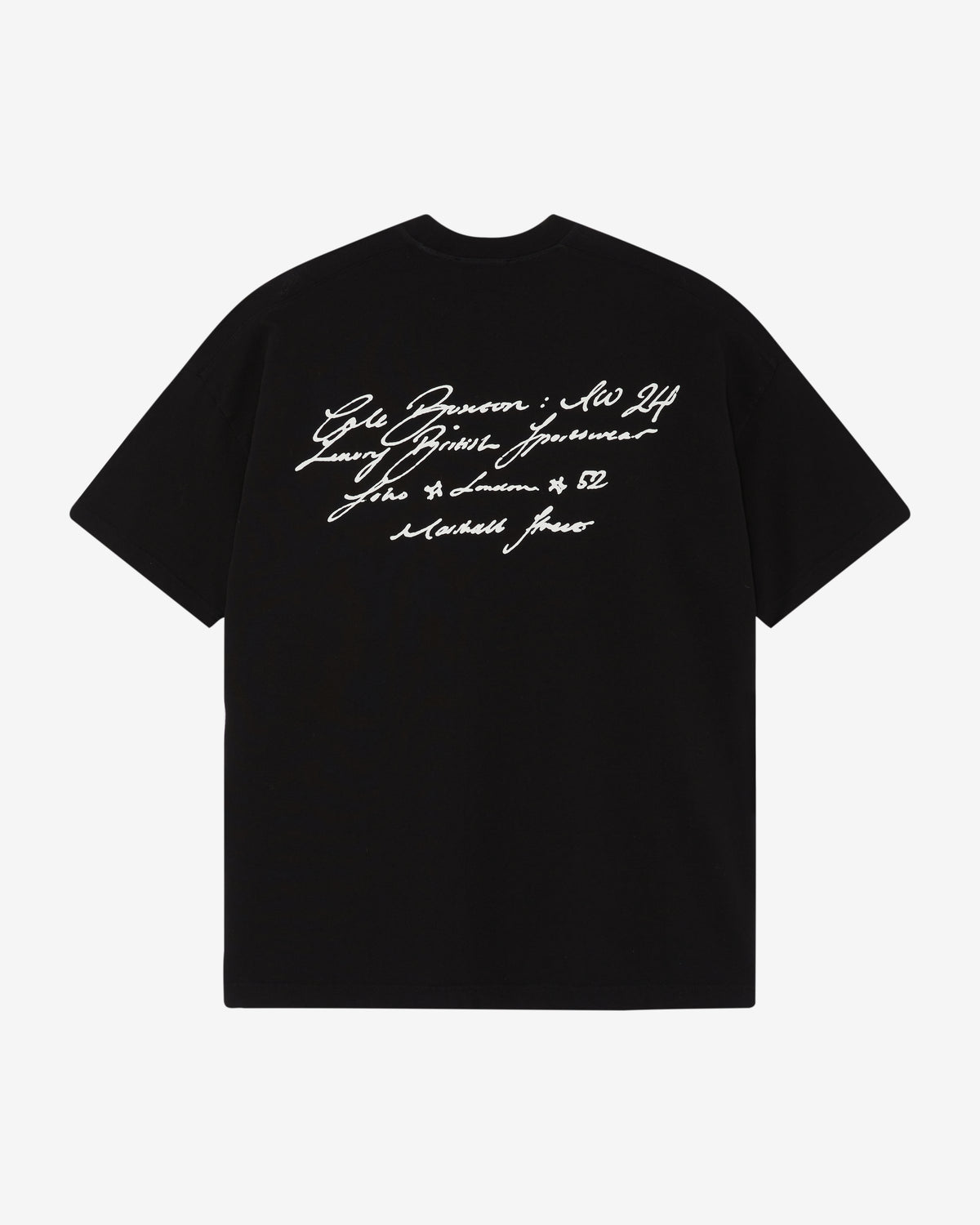 Cole Buxton | Script T-Shirt | Mens | Black