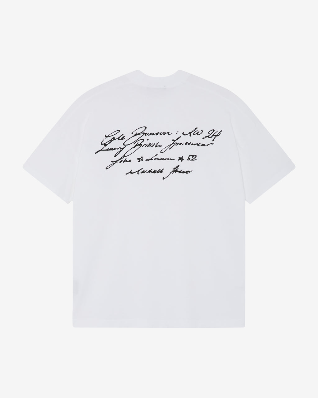 Cole Buxton | Script T-Shirt | Mens | White