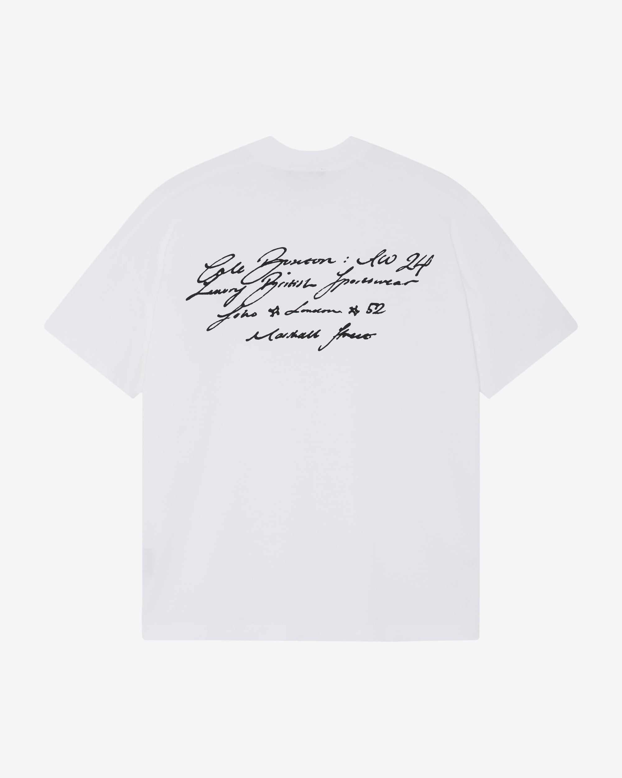 Cole Buxton | Script T-Shirt | Mens | White