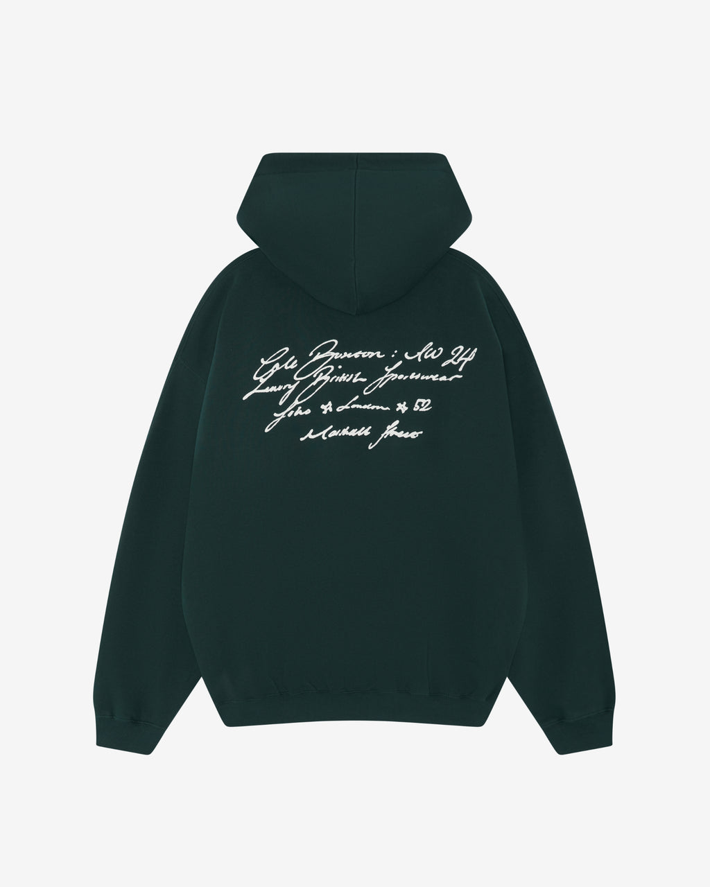 Cole Buxton | Script Hoodie | Mens | Forest Green