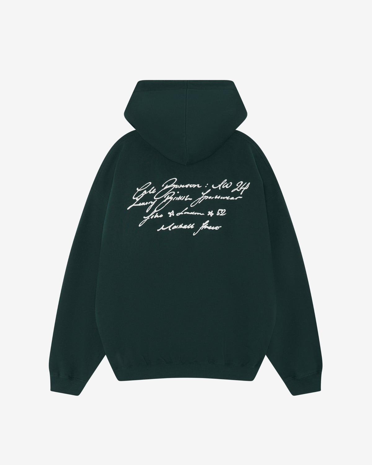 Cole Buxton | Script Hoodie | Mens | Forest Green