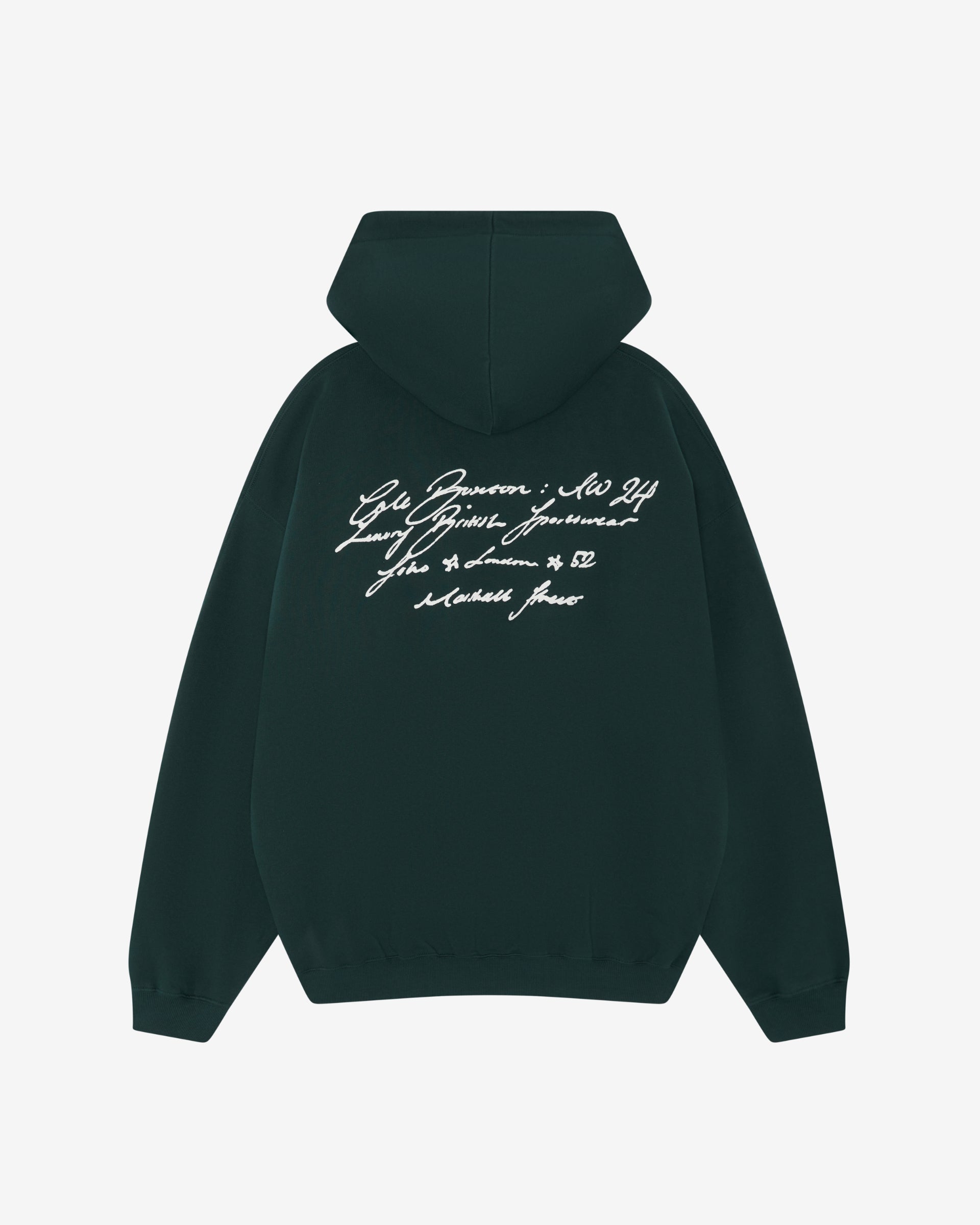 Cole Buxton | Script Hoodie | Mens | Forest Green