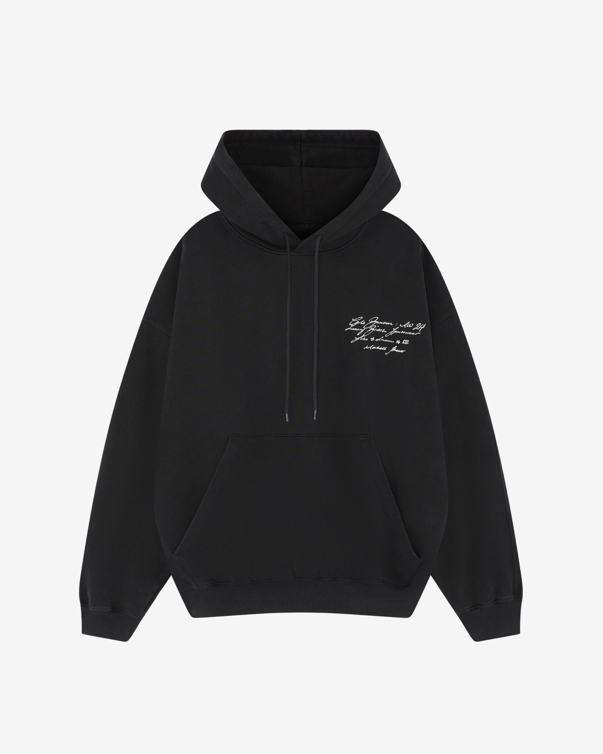 Cole Buxton | Script Hoodie | Mens | Vintage Black