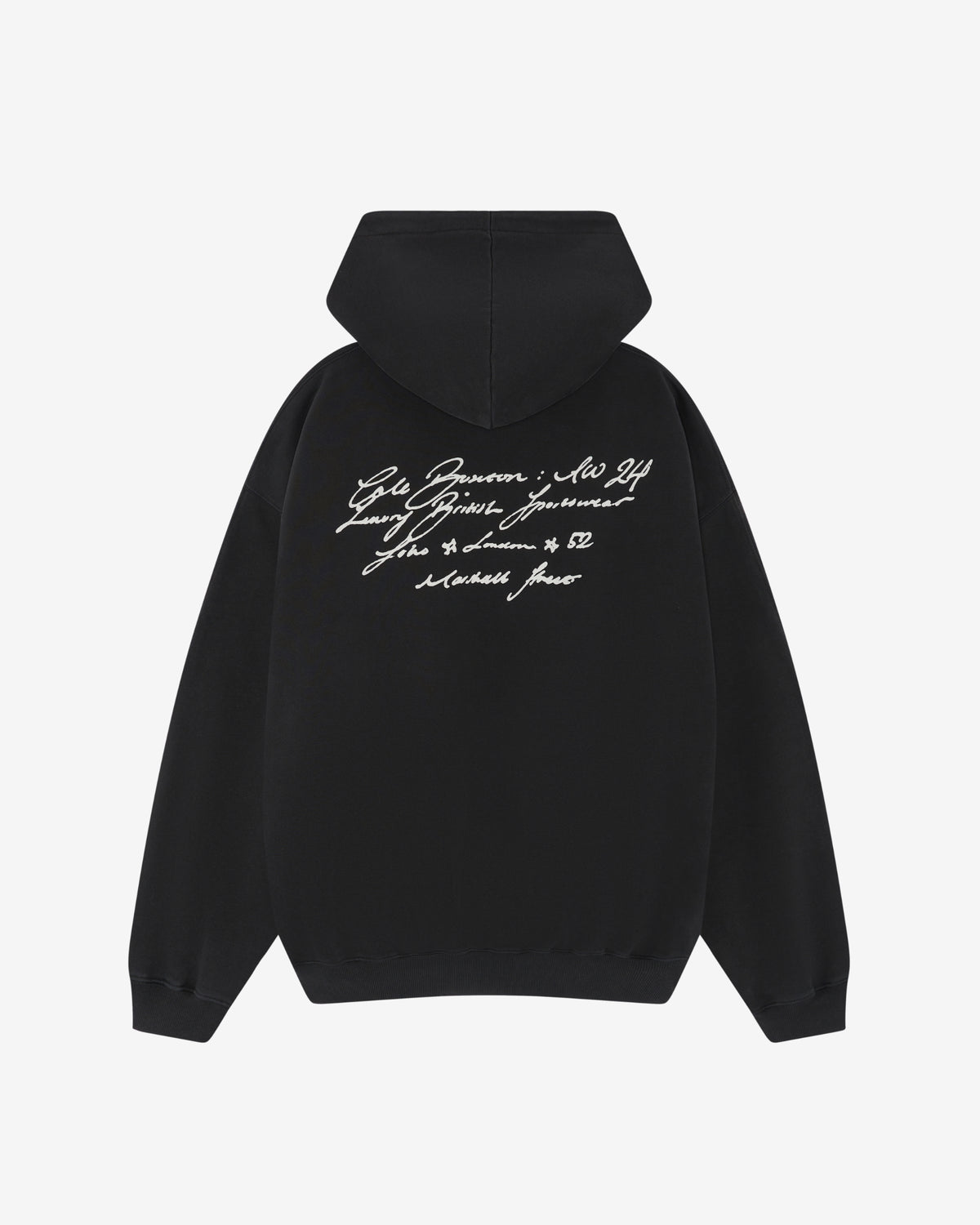 Cole Buxton | Script Hoodie | Mens | Vintage Black