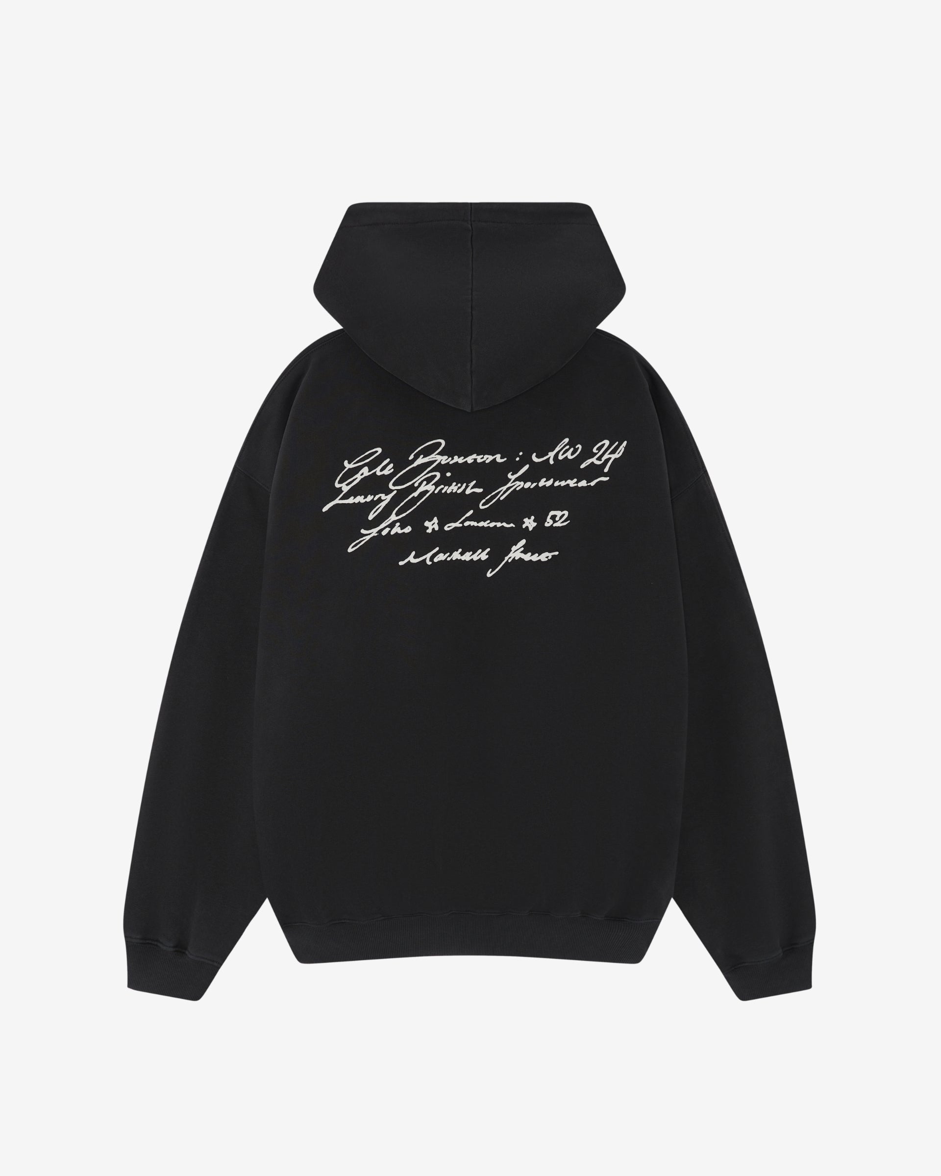 Cole Buxton | Script Hoodie | Mens | Vintage Black