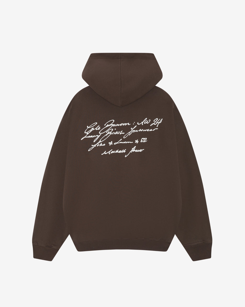 Cole Buxton | Script Hoodie | Mens | Brown