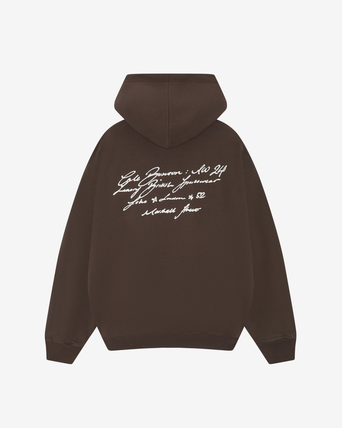 Cole Buxton | Script Hoodie | Mens | Brown