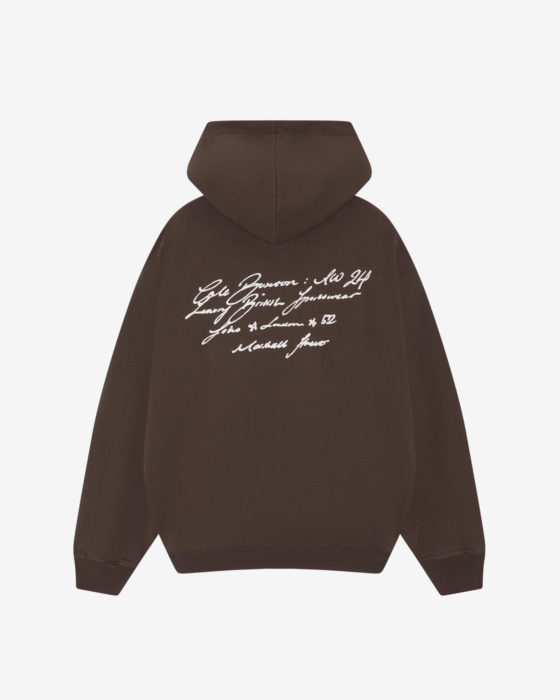 Cole Buxton | Script Hoodie | Mens | Brown