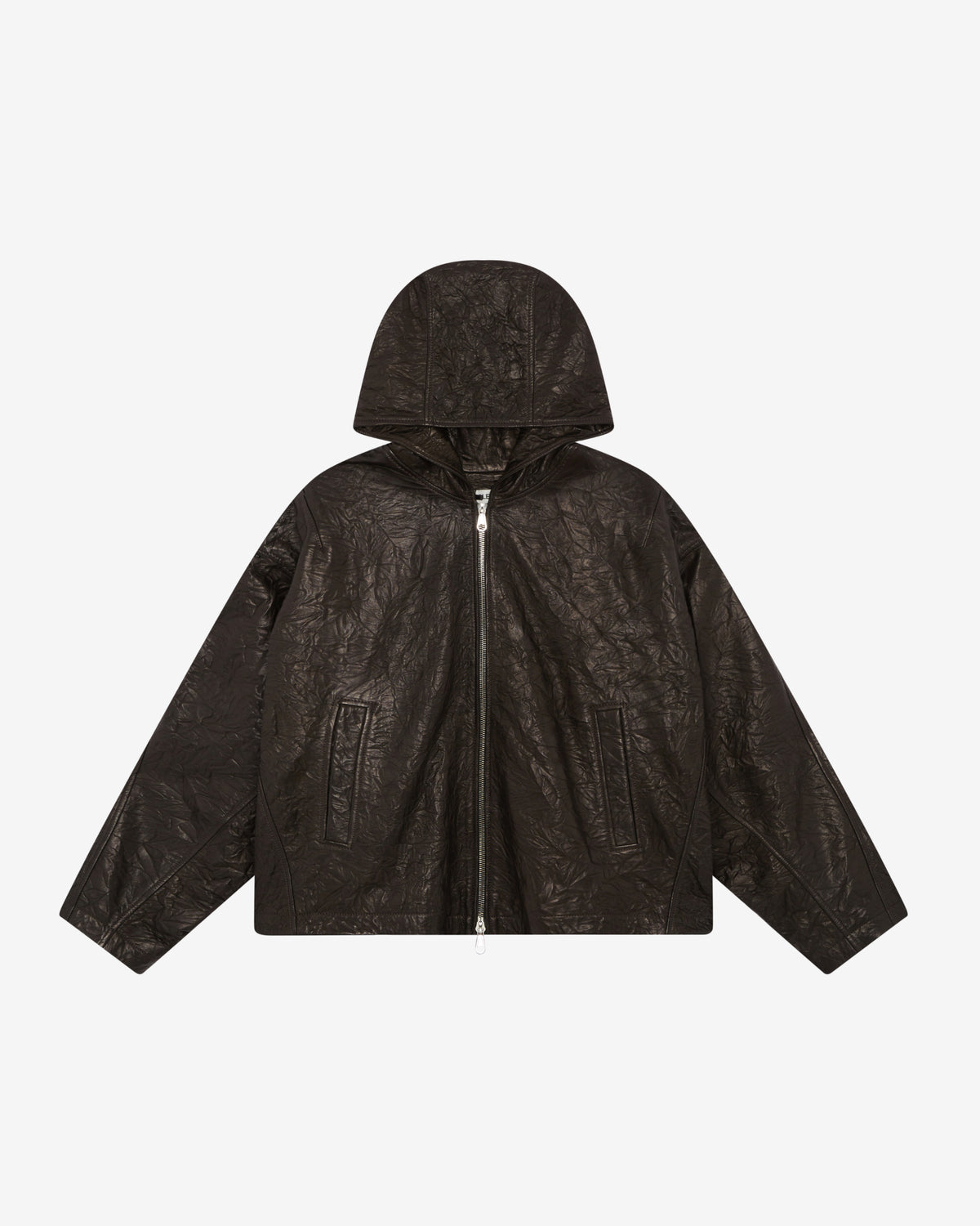 Cole Buxton | Crunch Zipped Leather Jacket | Mens | Black