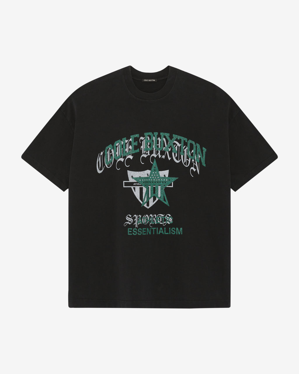 Cole Buxton | Americana Overlay T-Shirt | Mens | Vintage Black