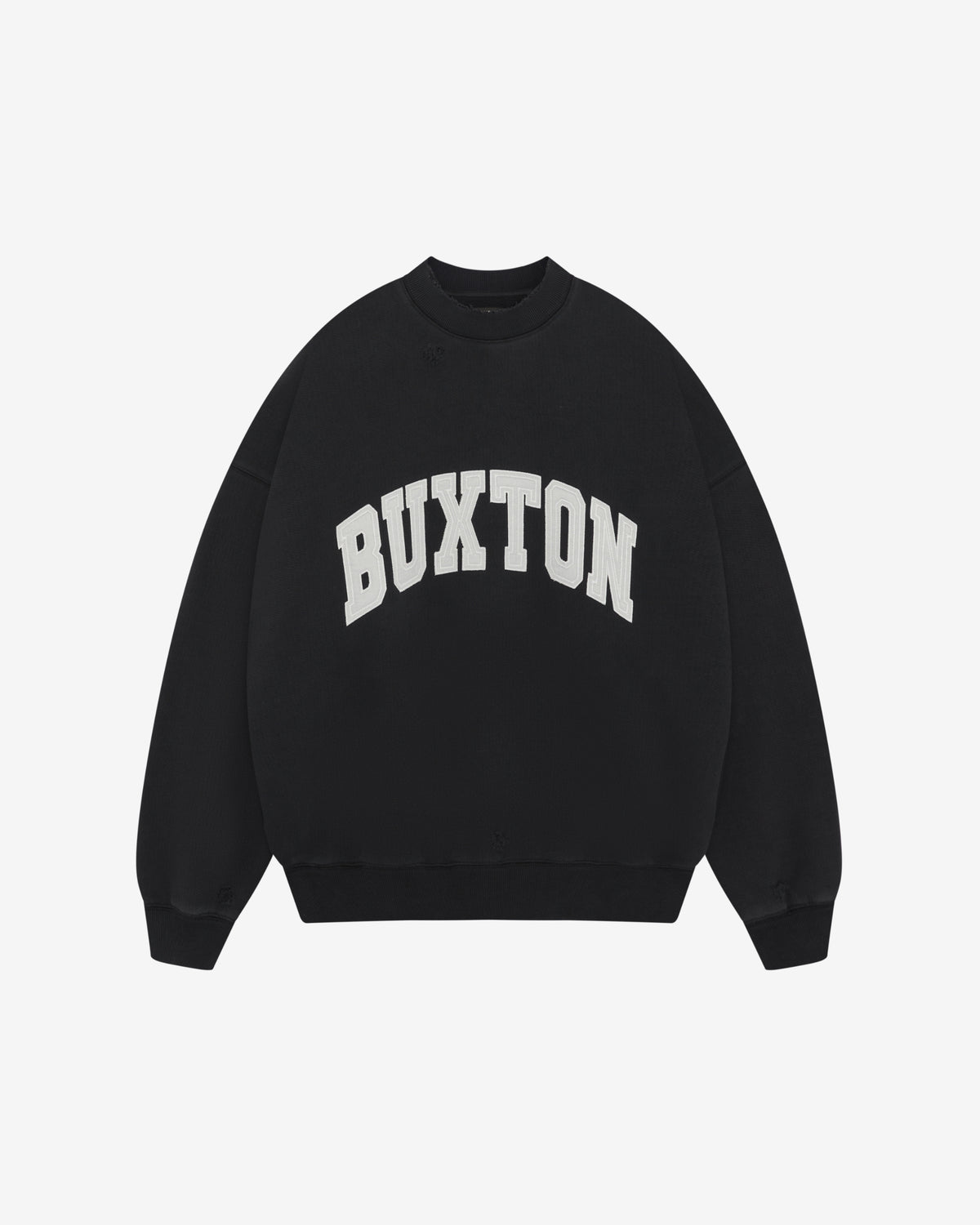 Cole Buxton | Distressed Applique Sweatshirt | Mens | Black