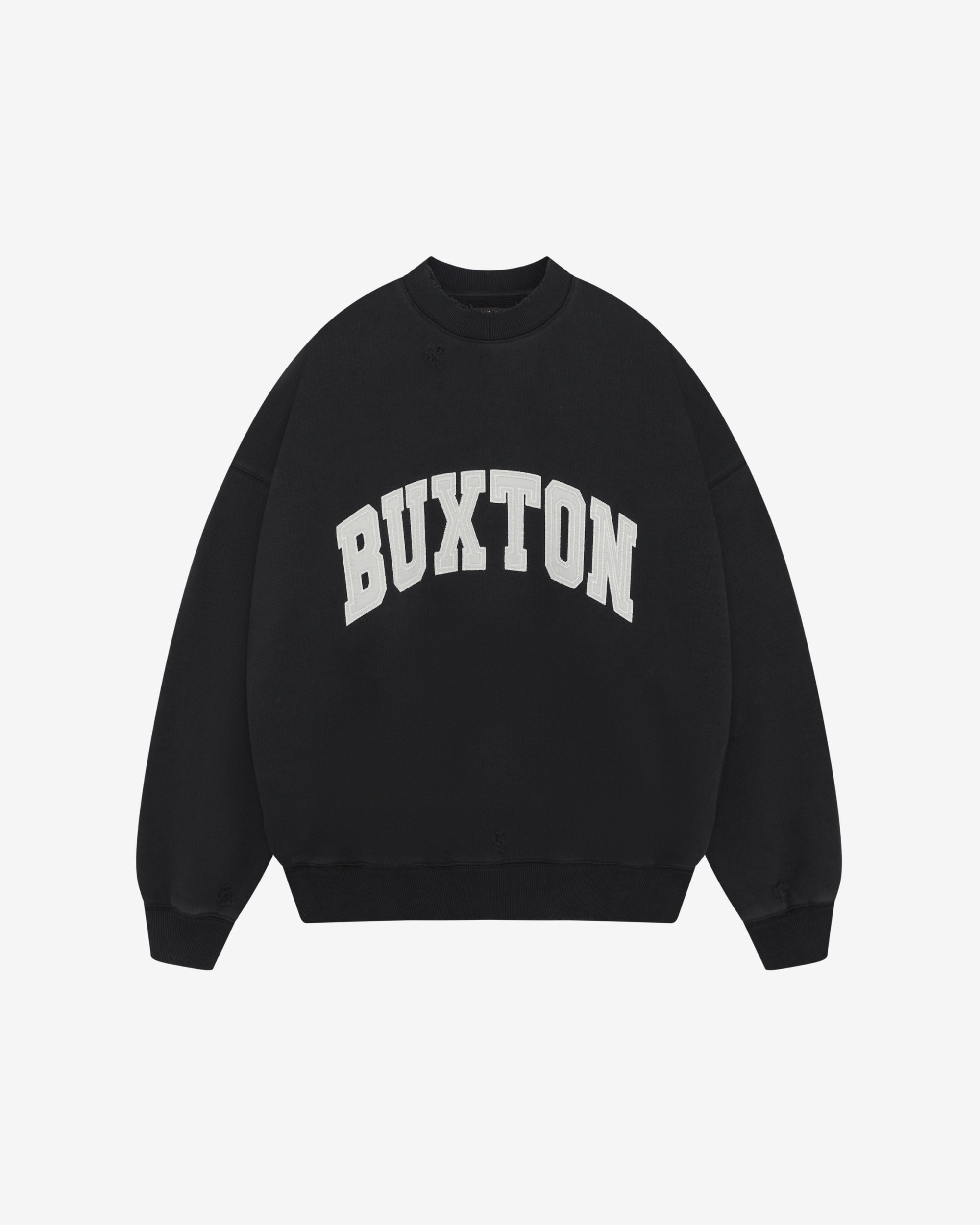 Cole Buxton | Distressed Applique Sweatshirt | Mens | Black