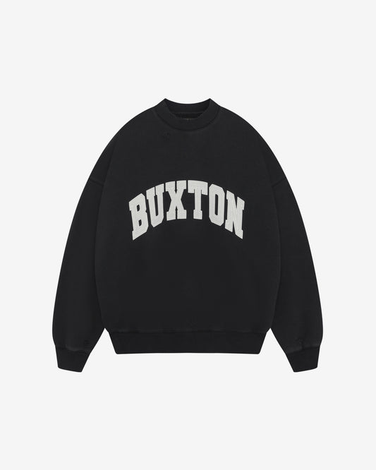 Cole Buxton | Distressed Applique Sweatshirt | Mens | Black