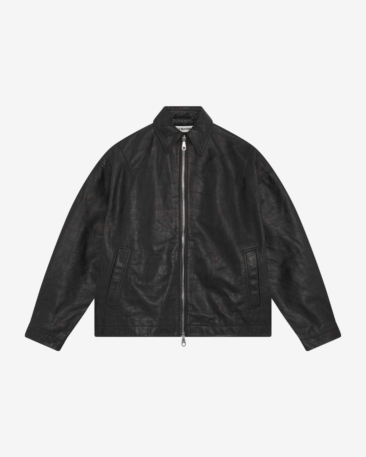 Cole Buxton | Croc Leather Jacket | Mens | Black