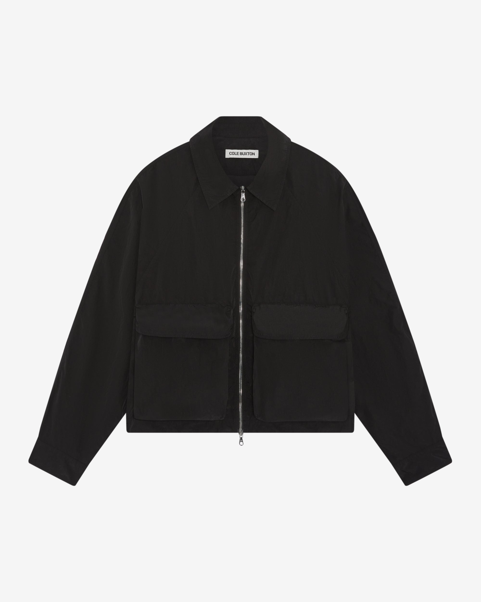 Cole Buxton | Cold Wash Raglan Overshirt | Mens | Black