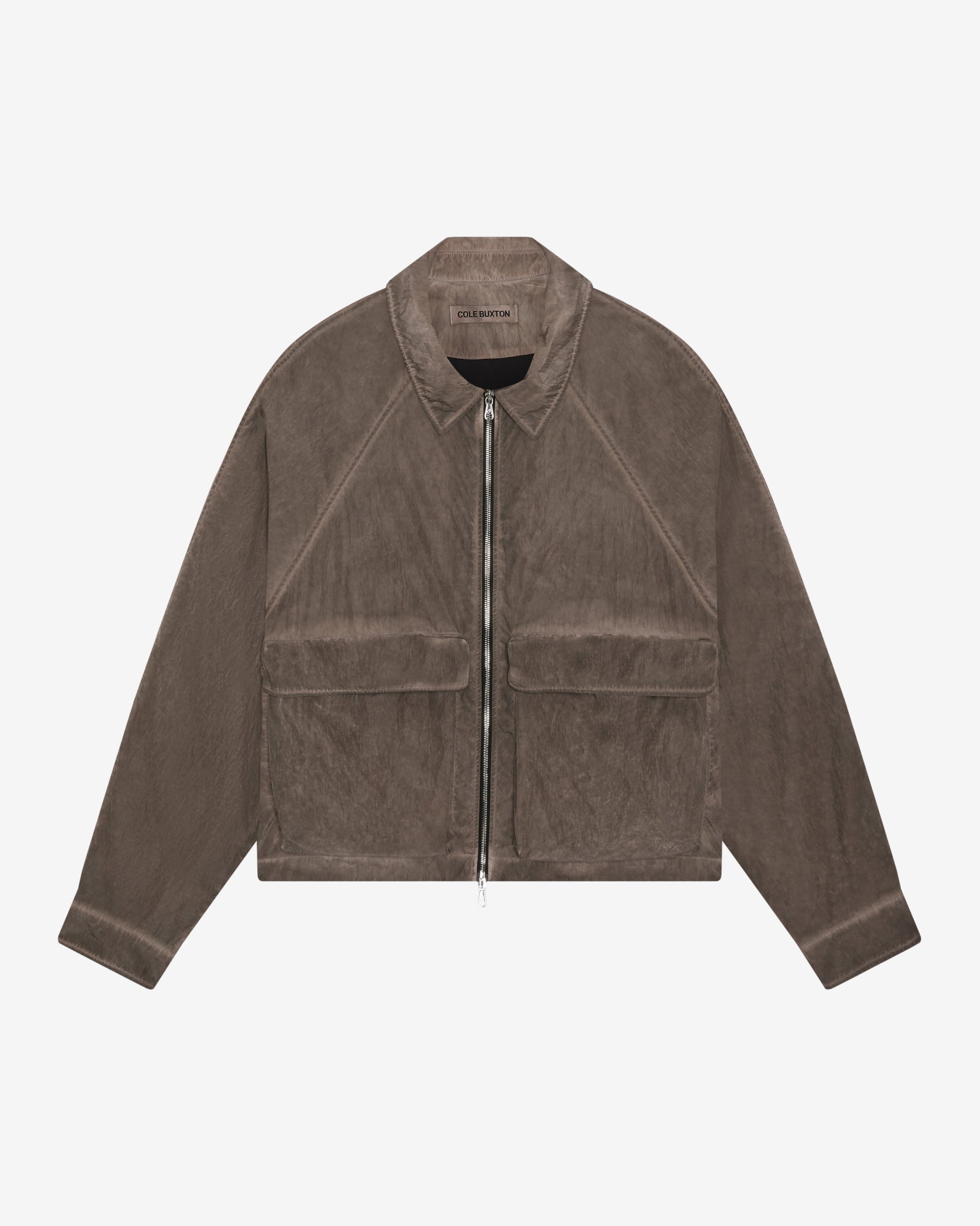 Cole Buxton | Cold Wash Raglan Overshirt | Mens | Brown