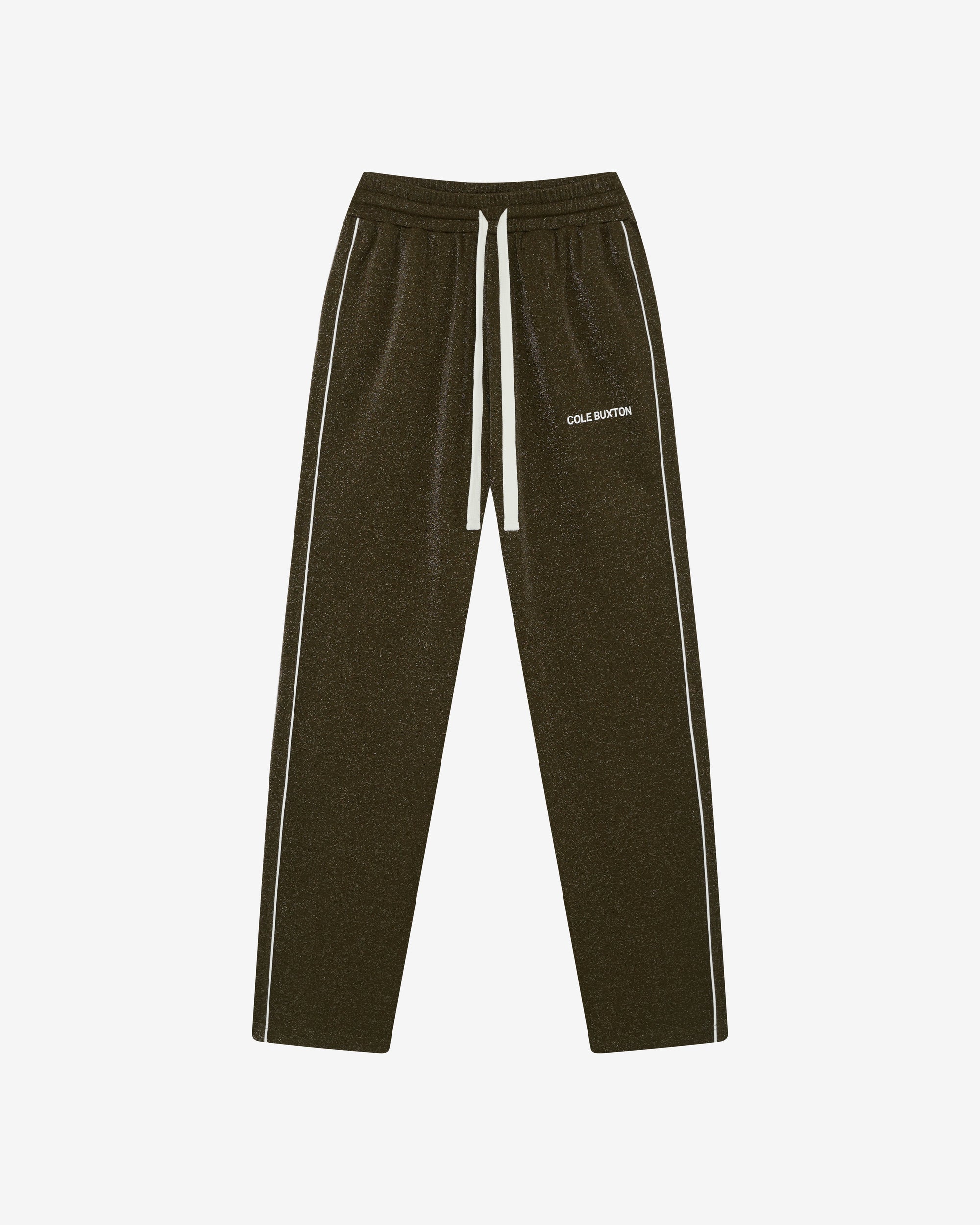 GLITTER PIPED TRACK PANTS