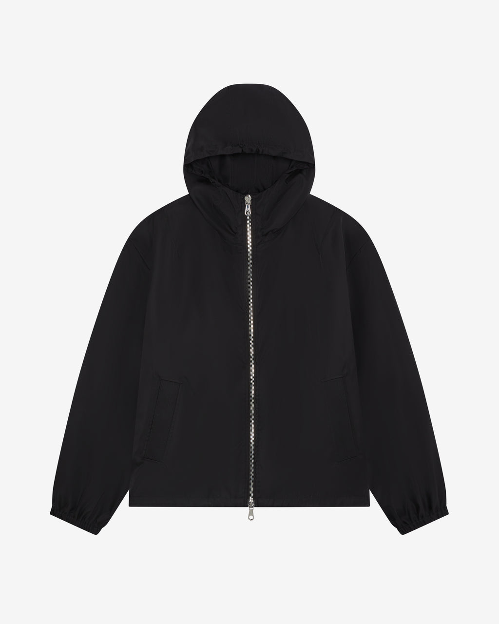 HOODED NYLON WINDBREAKER