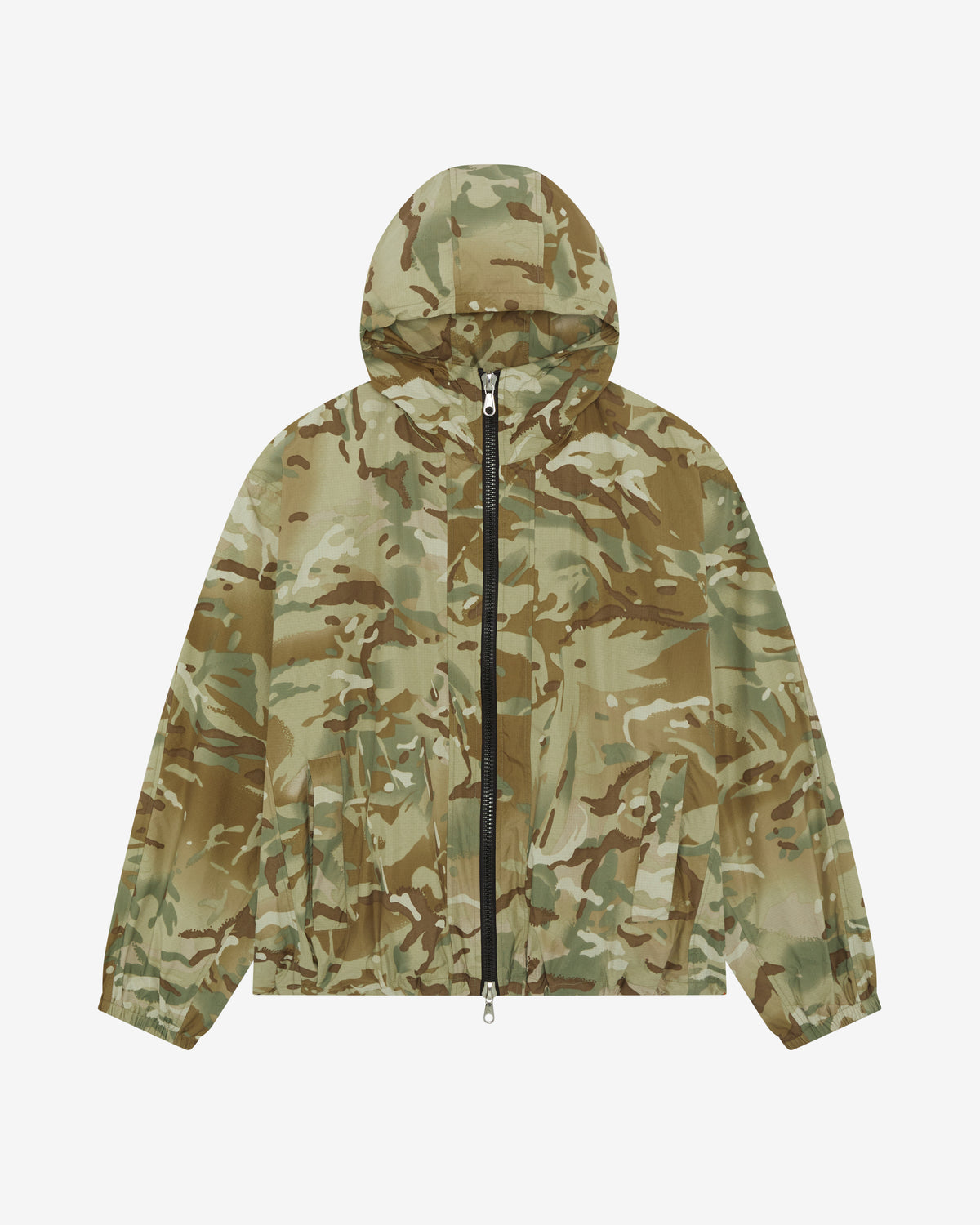 HOODED NYLON WINDBREAKER