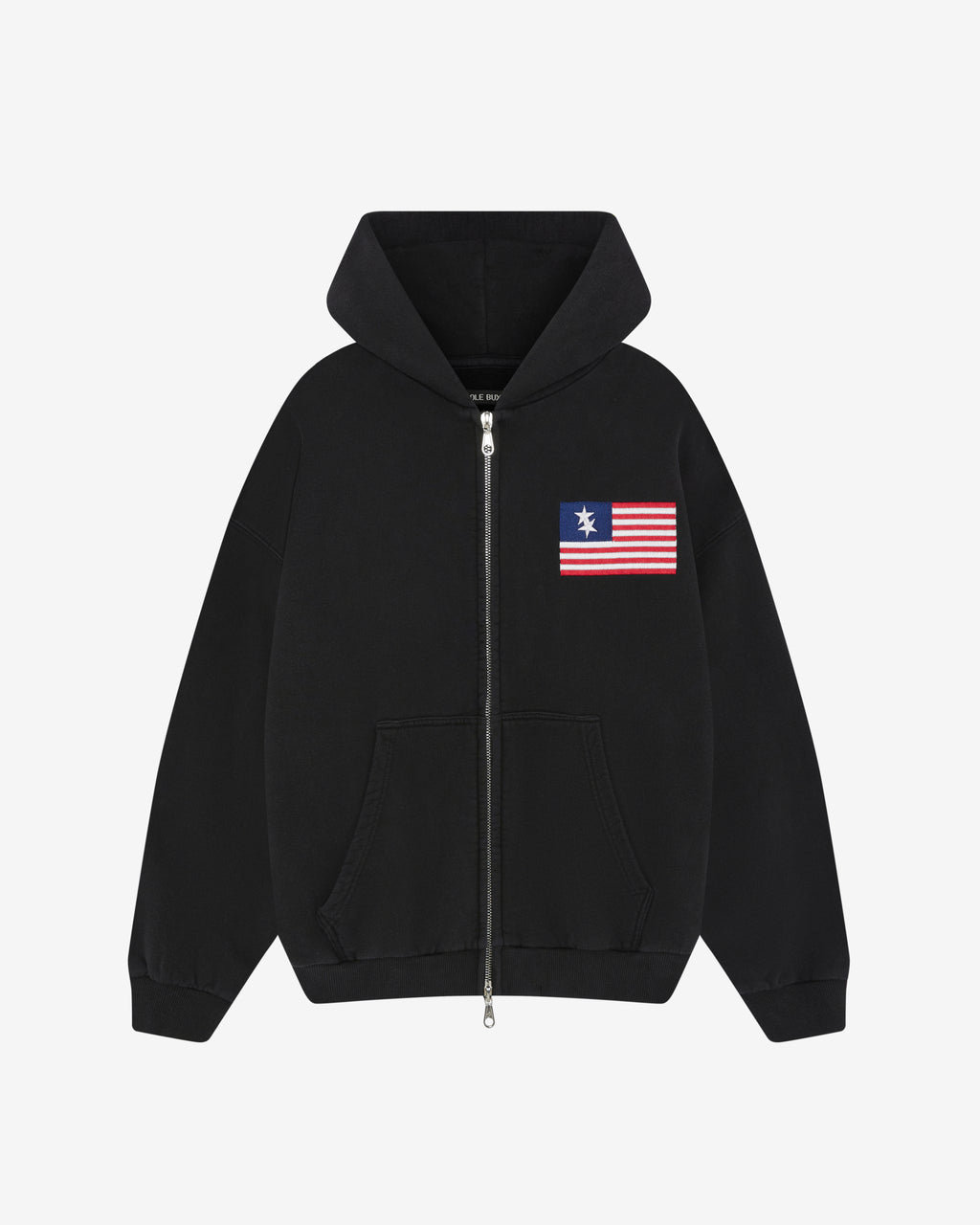 TWO STAR FLAG ZIPPED HOODIE