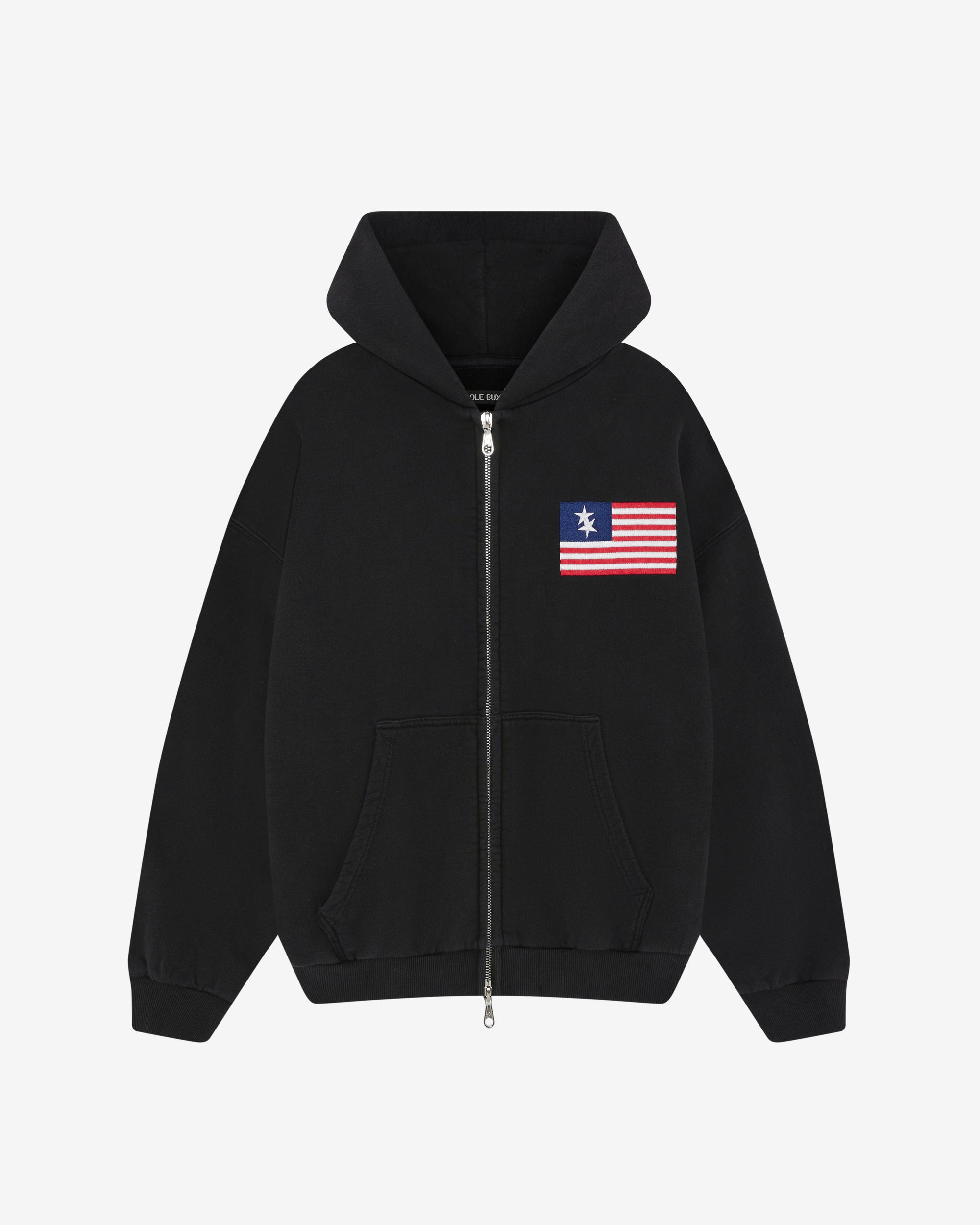 TWO STAR FLAG ZIPPED HOODIE